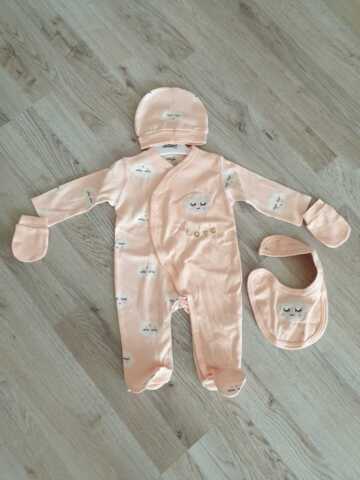 Neugeborenen Baby Erstausstattung Geschenk Set Geschenkset 100% natürlich 4Teile