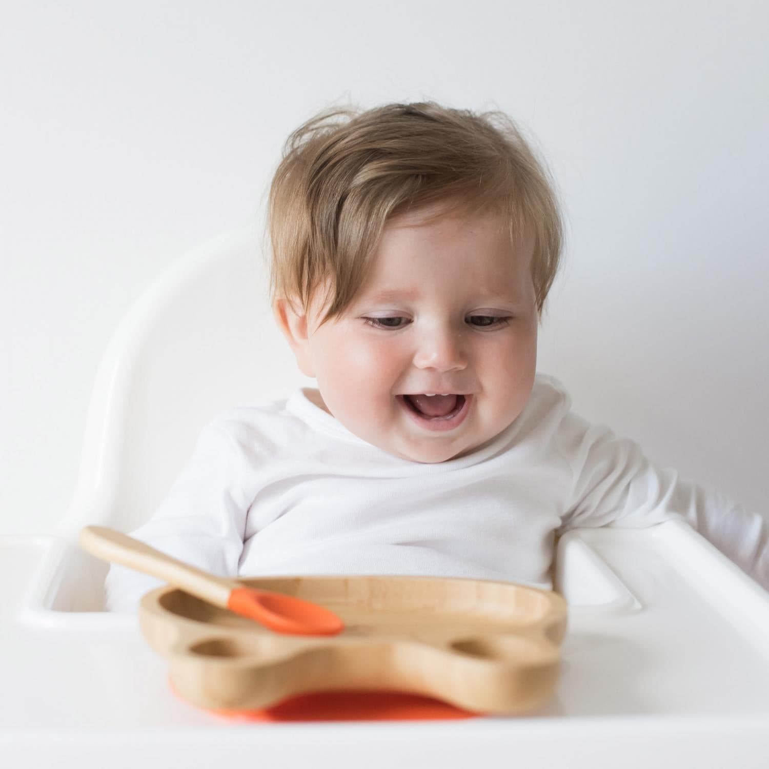 Vaisselle enfant en bambou lapin bleu