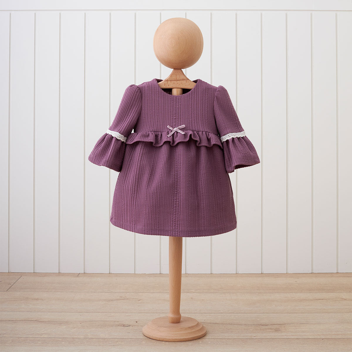 Baby Mädchen Schickes Kleid mit Rüschen und Spitze-5407