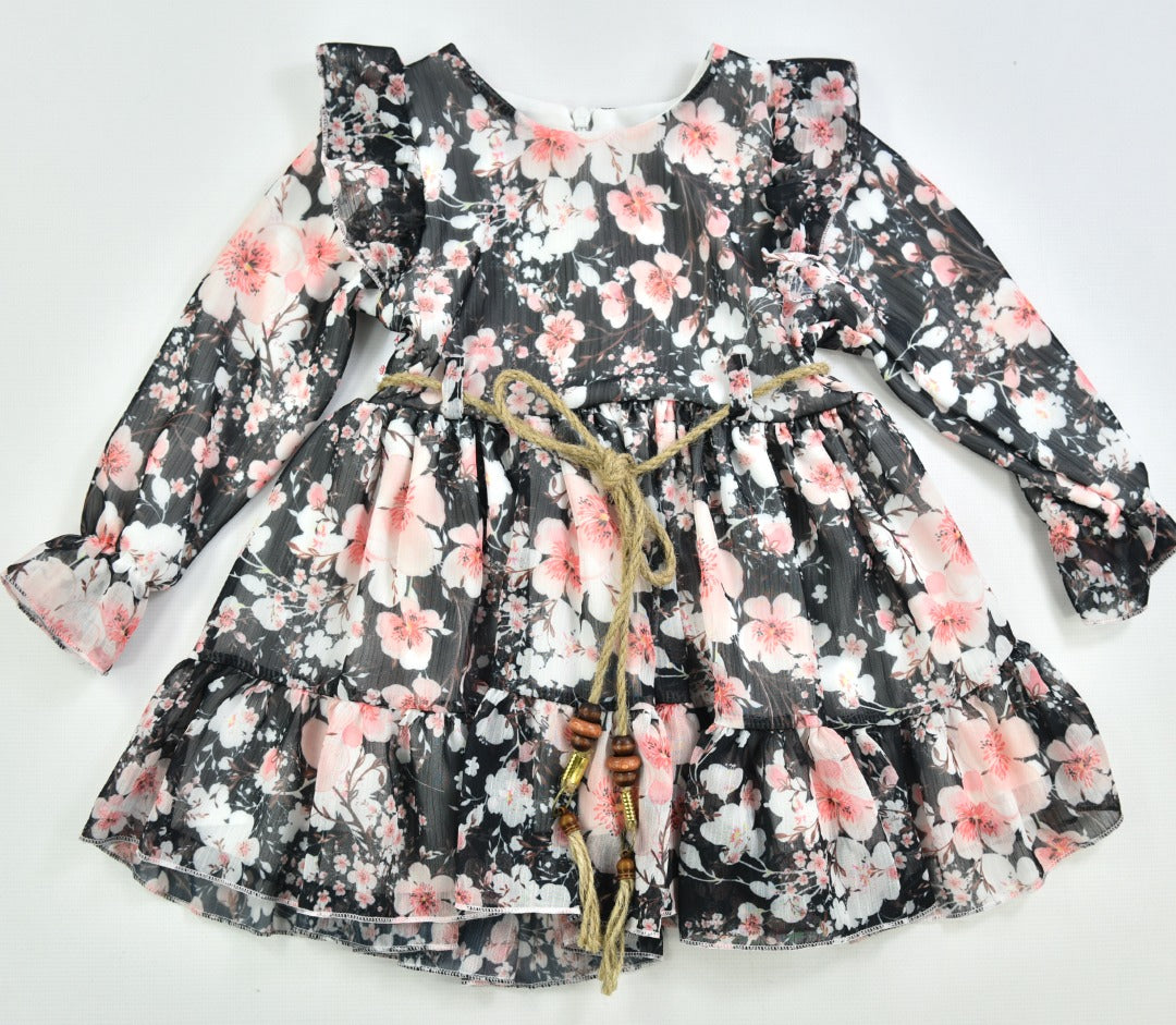 Baby girl floral dress in various colors-1 to 3 years - 6003