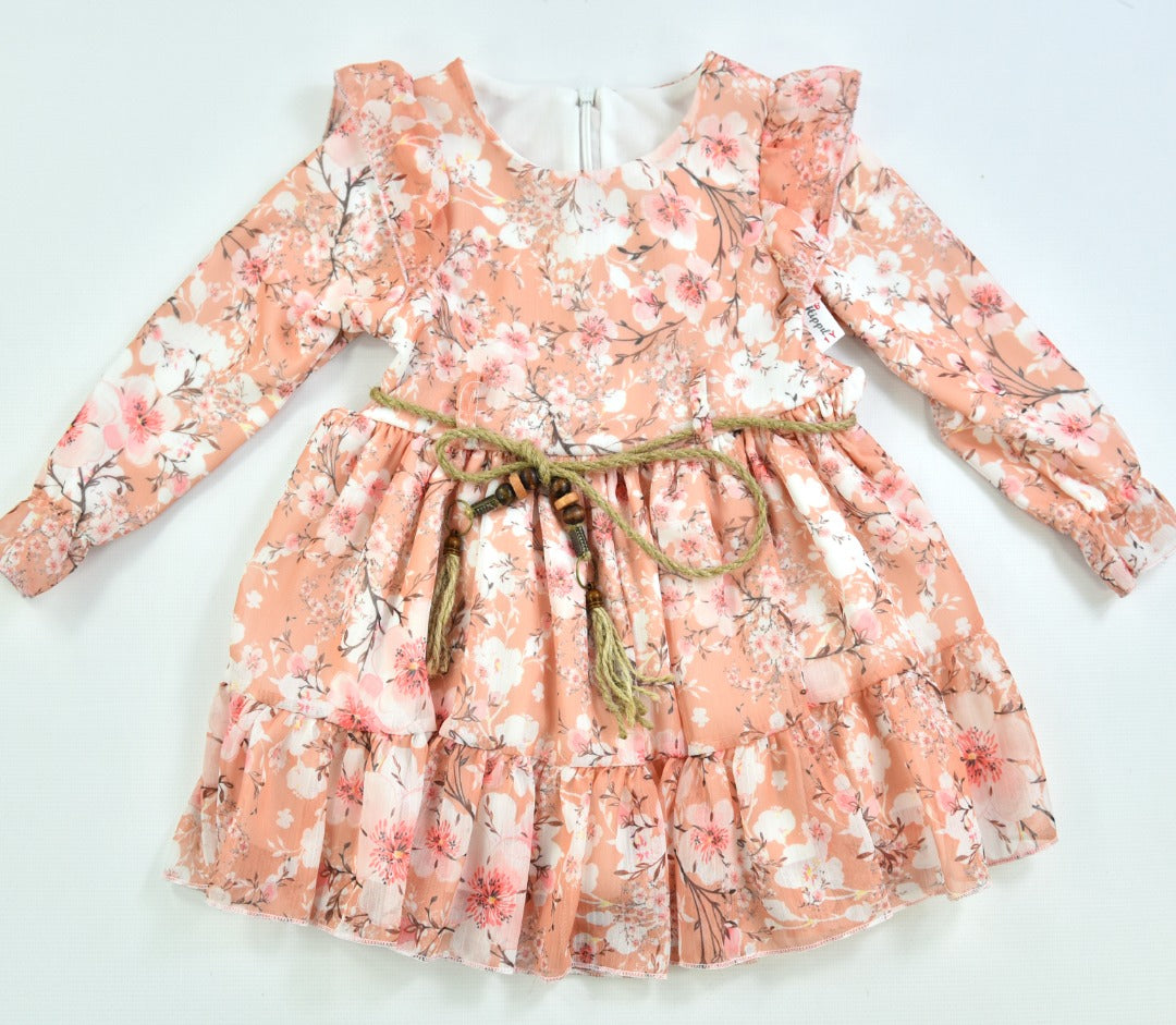 Baby girl floral dress in various colors-1 to 3 years - 6003