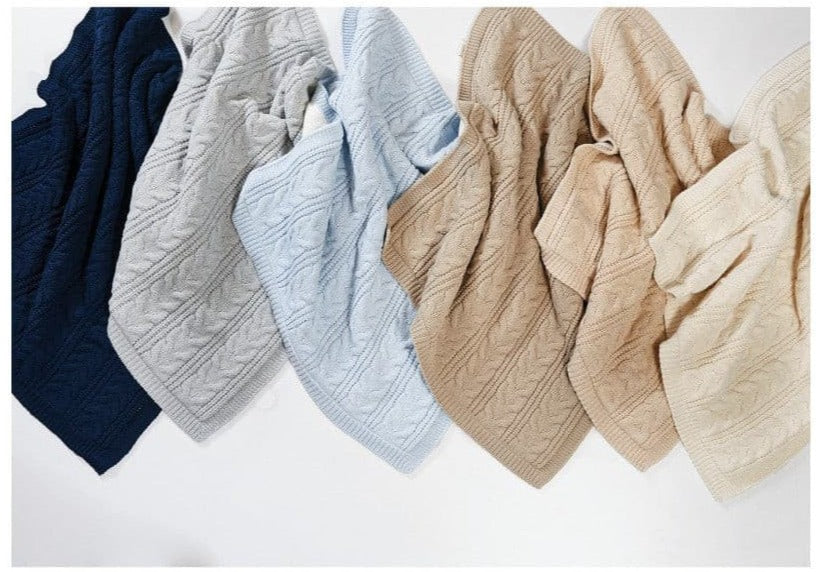 Nipperland Strick Babydecke Knit  - et -85x100cm-6504.