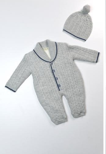 Nipperland-Strickoverall mit Mütze für Mädchen und Jungen