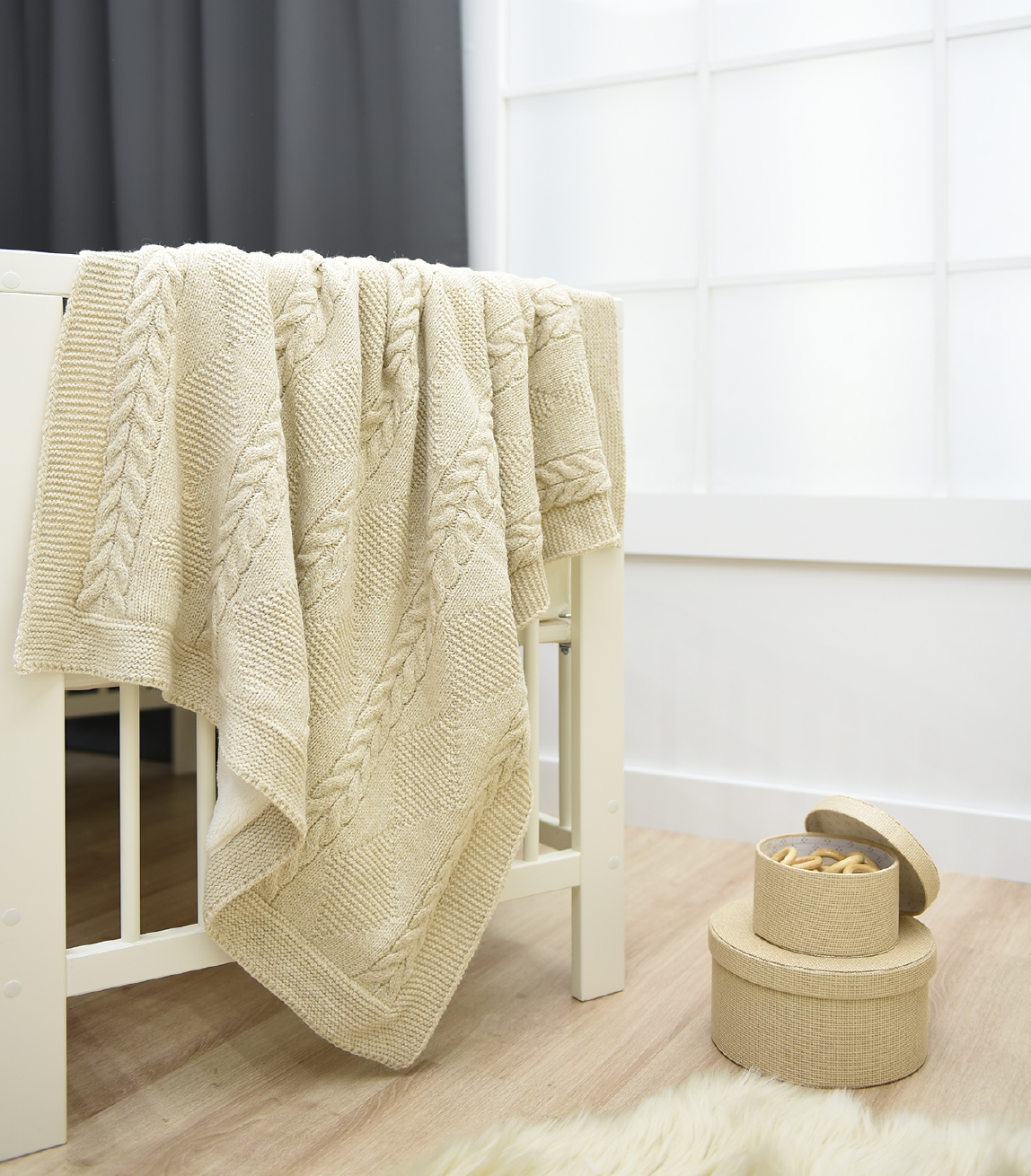 Nipperland baby blanket knitted blanket 85x100cm 6688