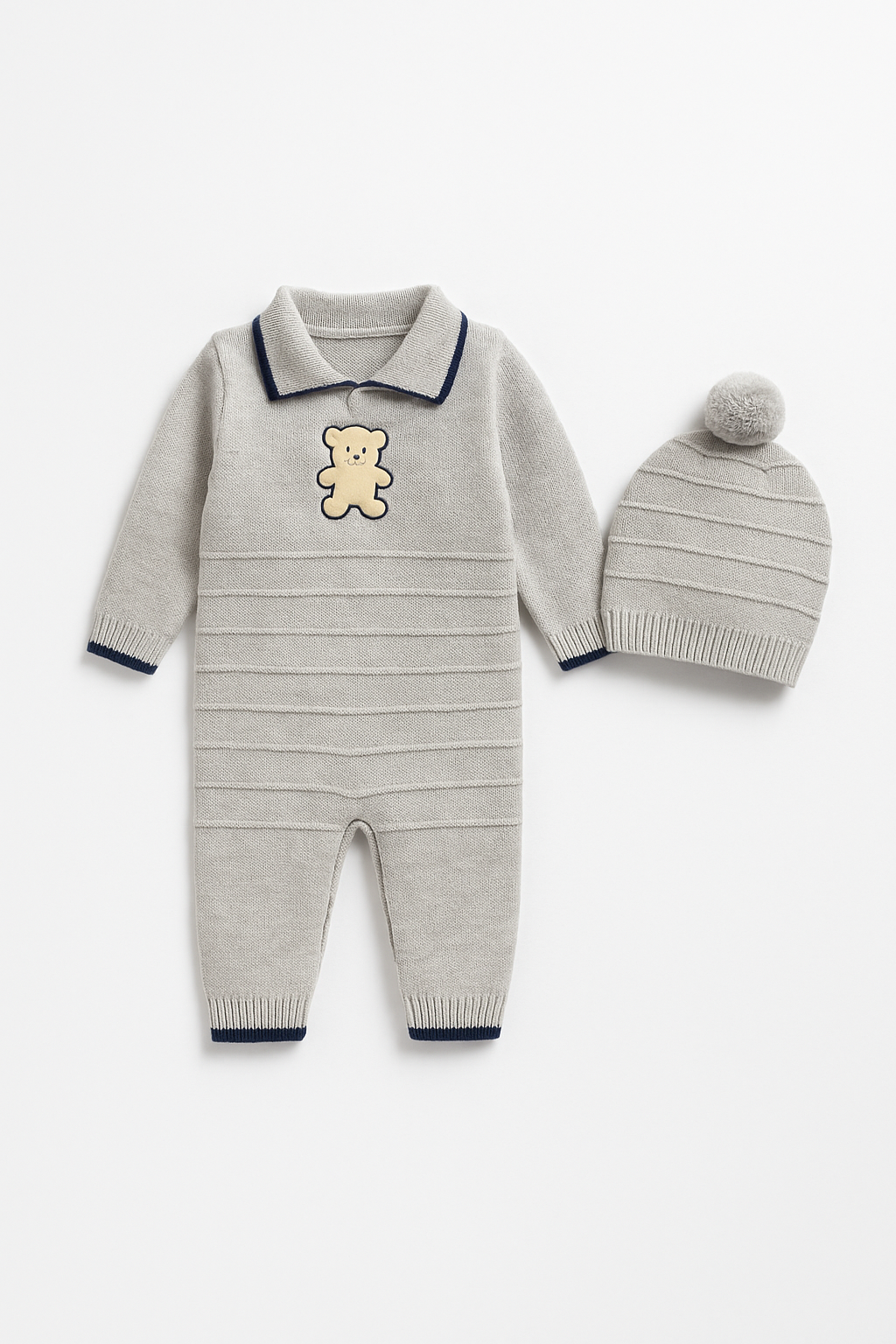 Nipperland knitted jumpsuit with hat-6518