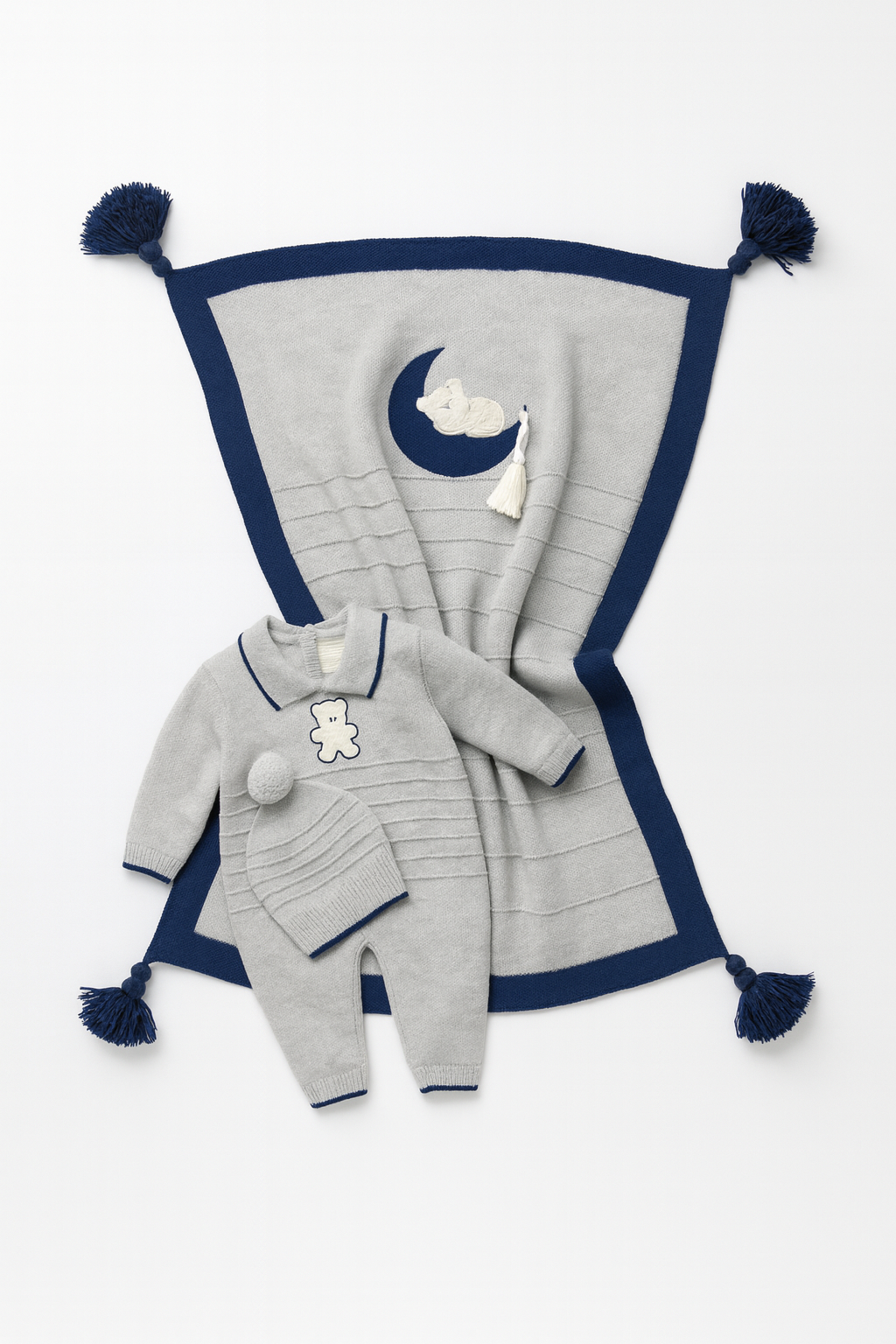 Nipperland knitted jumpsuit with hat-6518