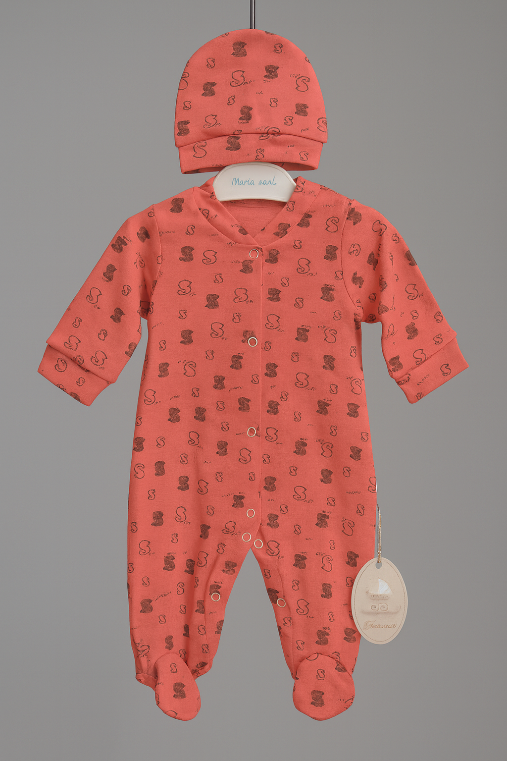 NEU Baby Strampler Schlafanzug mit Mütze 2 teiler Mädchen Jungen Gr. 62 68 74