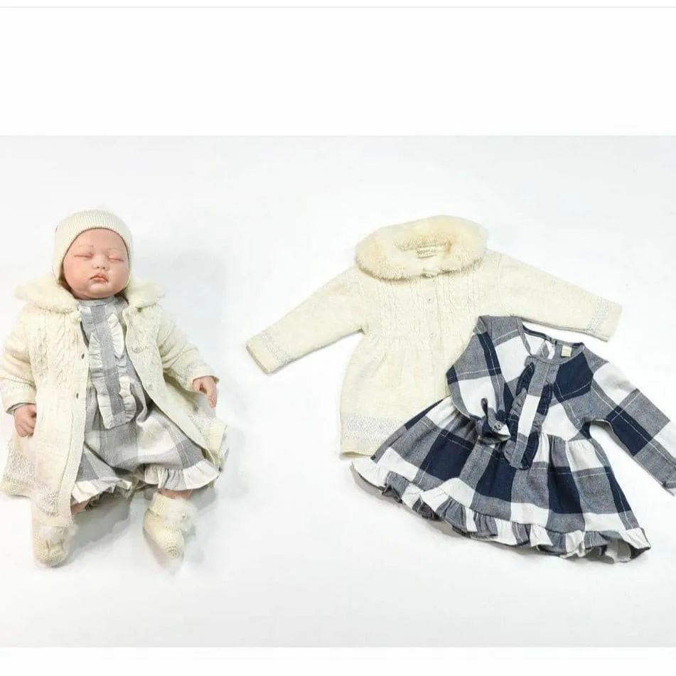 Nipperland ensemble de robe tricotée bébé fille 2 pièces - 6538