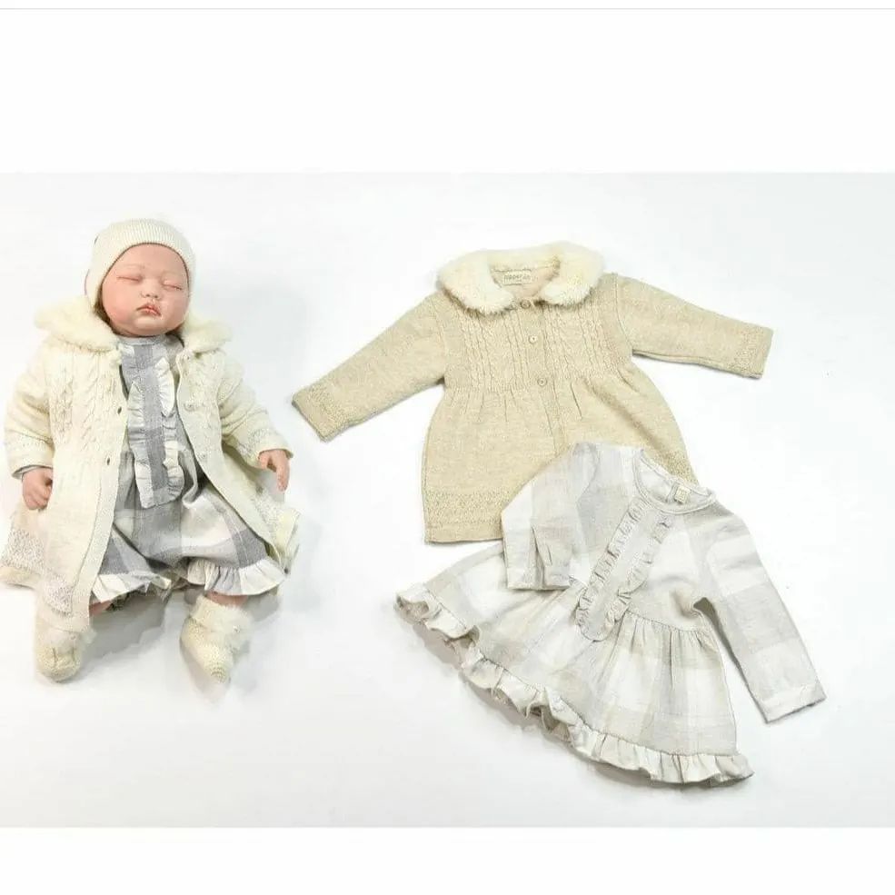 Nipperland ensemble de robe tricotée bébé fille 2 pièces - 6538