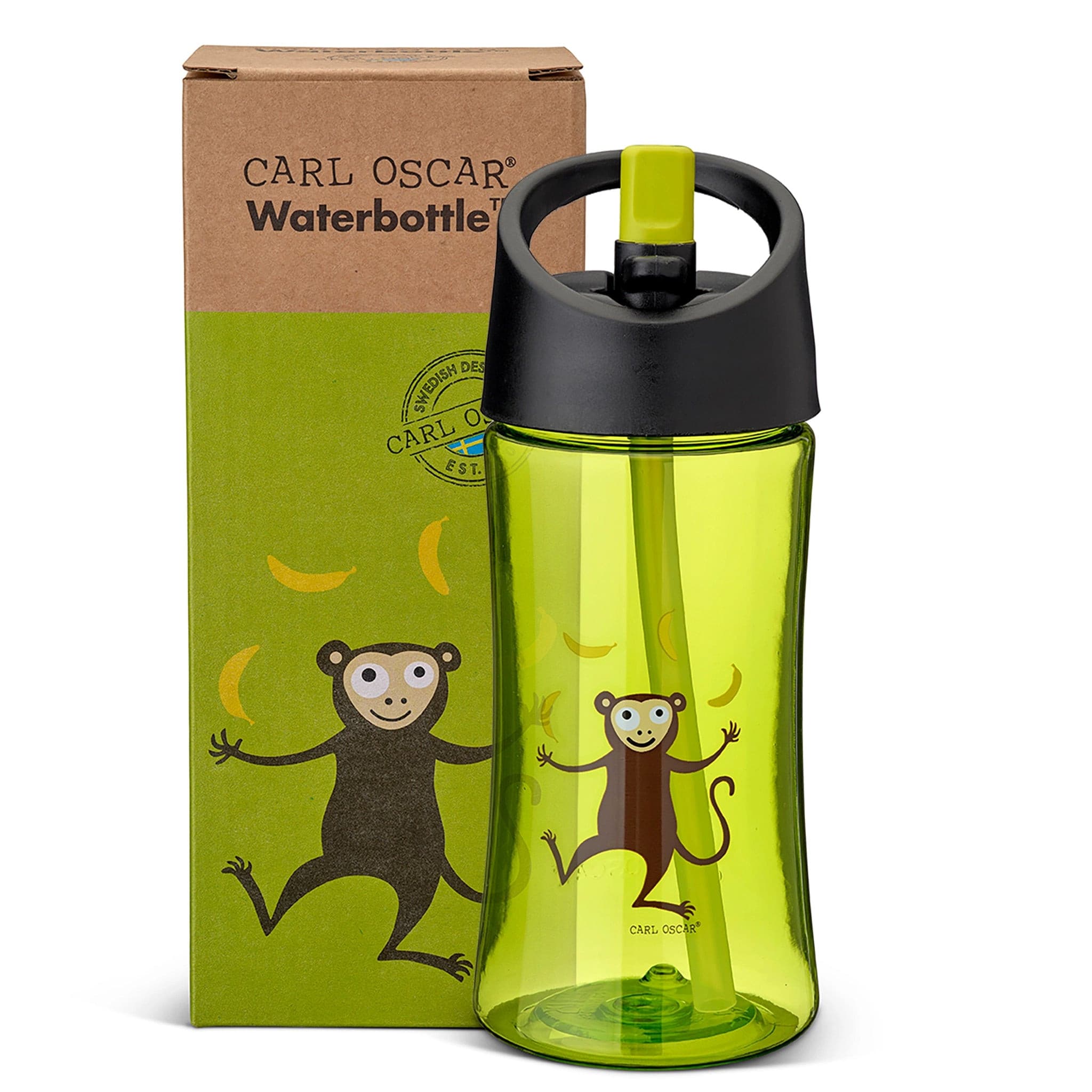 Carl Oscar Kinder Wasserflasche 0,35 L – 5 Farben, BPA-frei