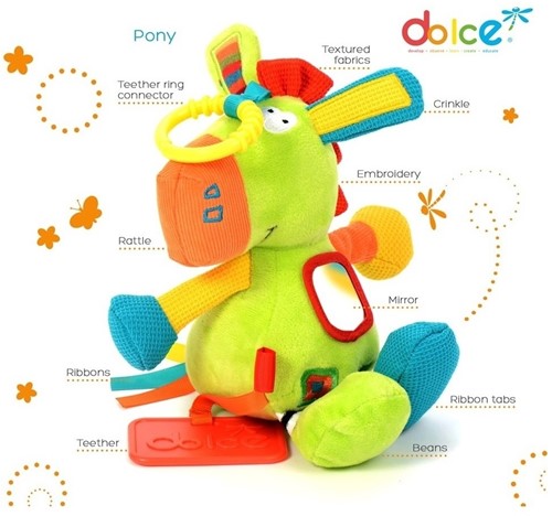 Dolce Classic Aktivitätsspielzeug Pony Polo - 24 cm