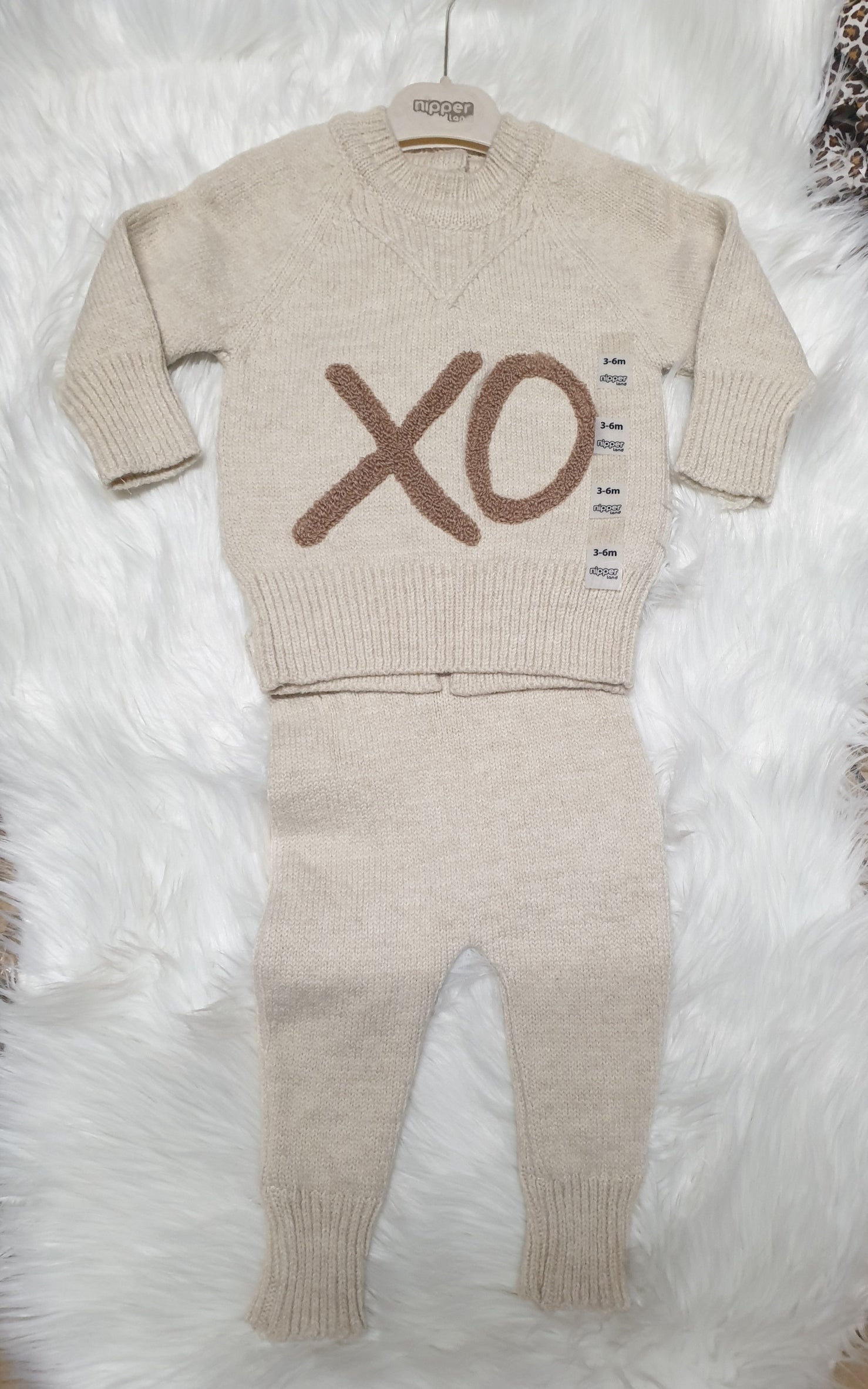 Nipperland Baby XO Strick Hose und Langarm pullover-6410