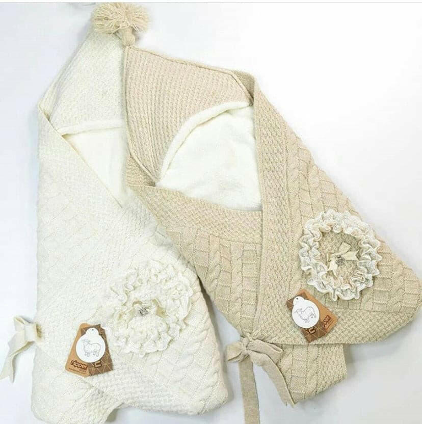 Nipperland -Stricken Baby Einschlagdecke-0-12 Monat-6212.