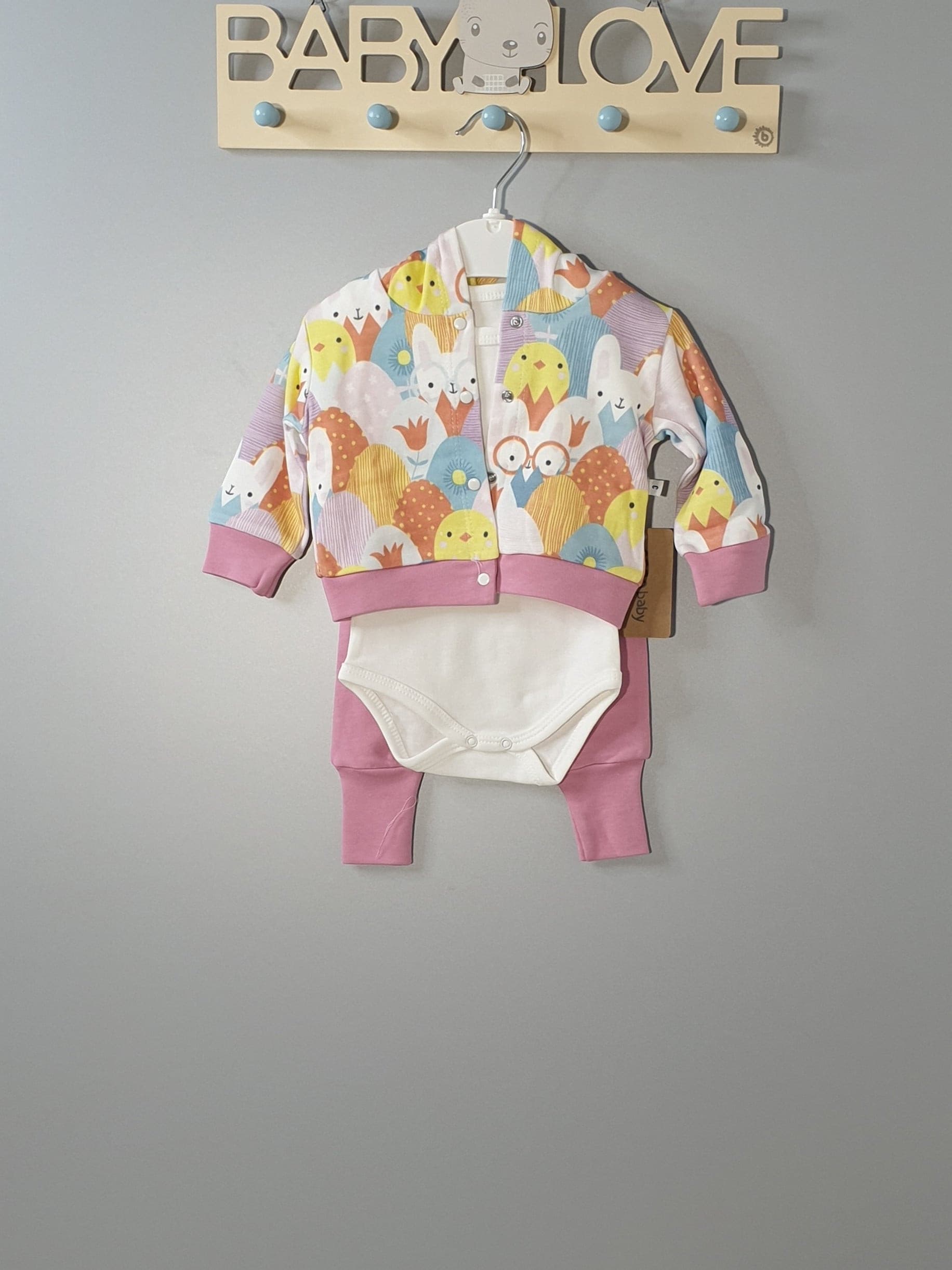 Freizeitset "Bunte Tierwelt" 3Tlg. mit Kapuze | muffin&co