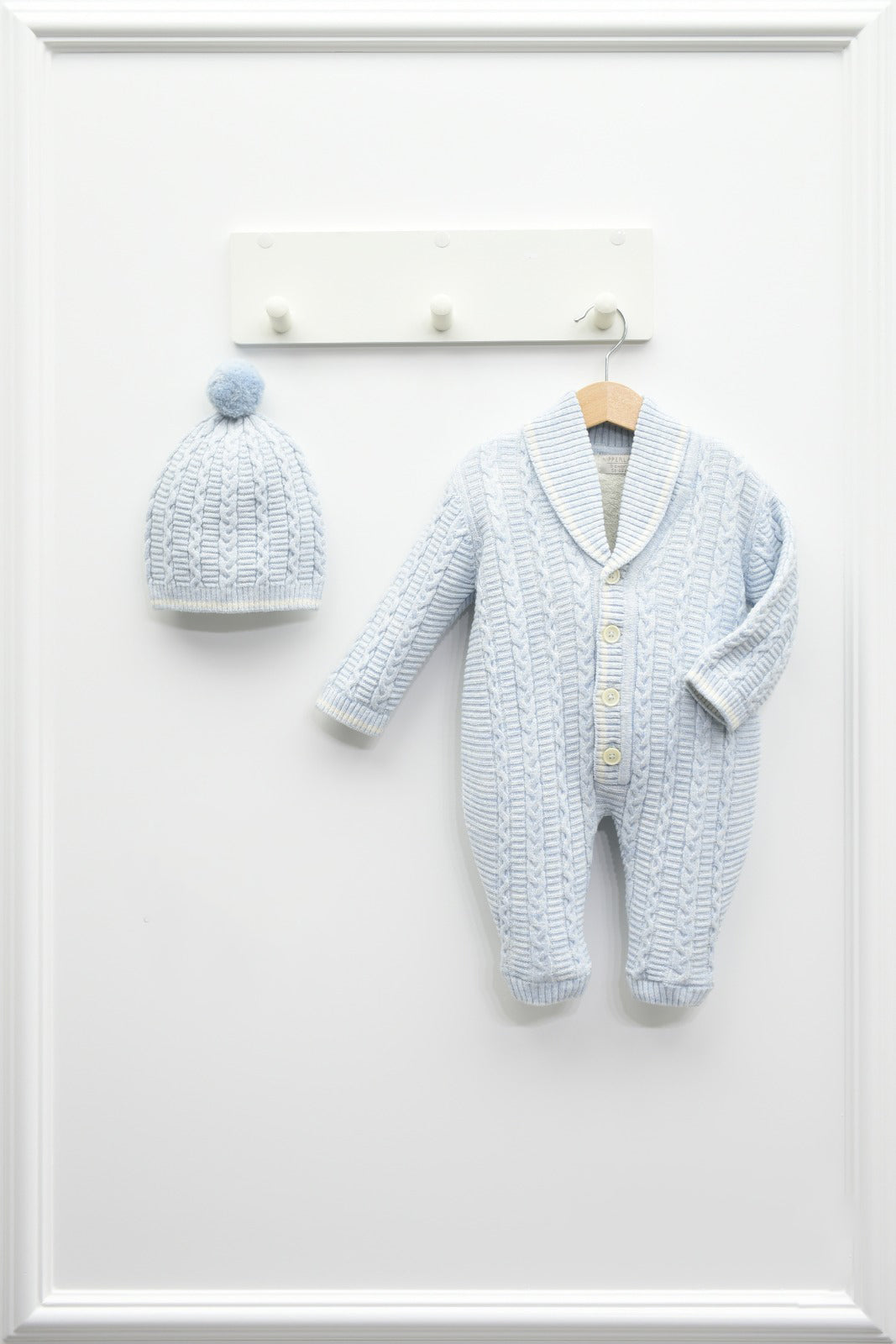 Nipperland-Strickoverall mit Mütze für Mädchen und Jungen