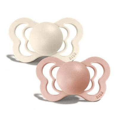 Ivory & Blush Silicone - Bibs Couture-0-6 Monat muffinandco.