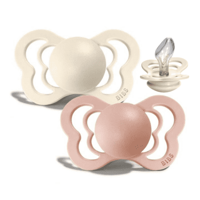 Ivory & Blush Silicone - Bibs Couture-0-6 Monat muffinandco.