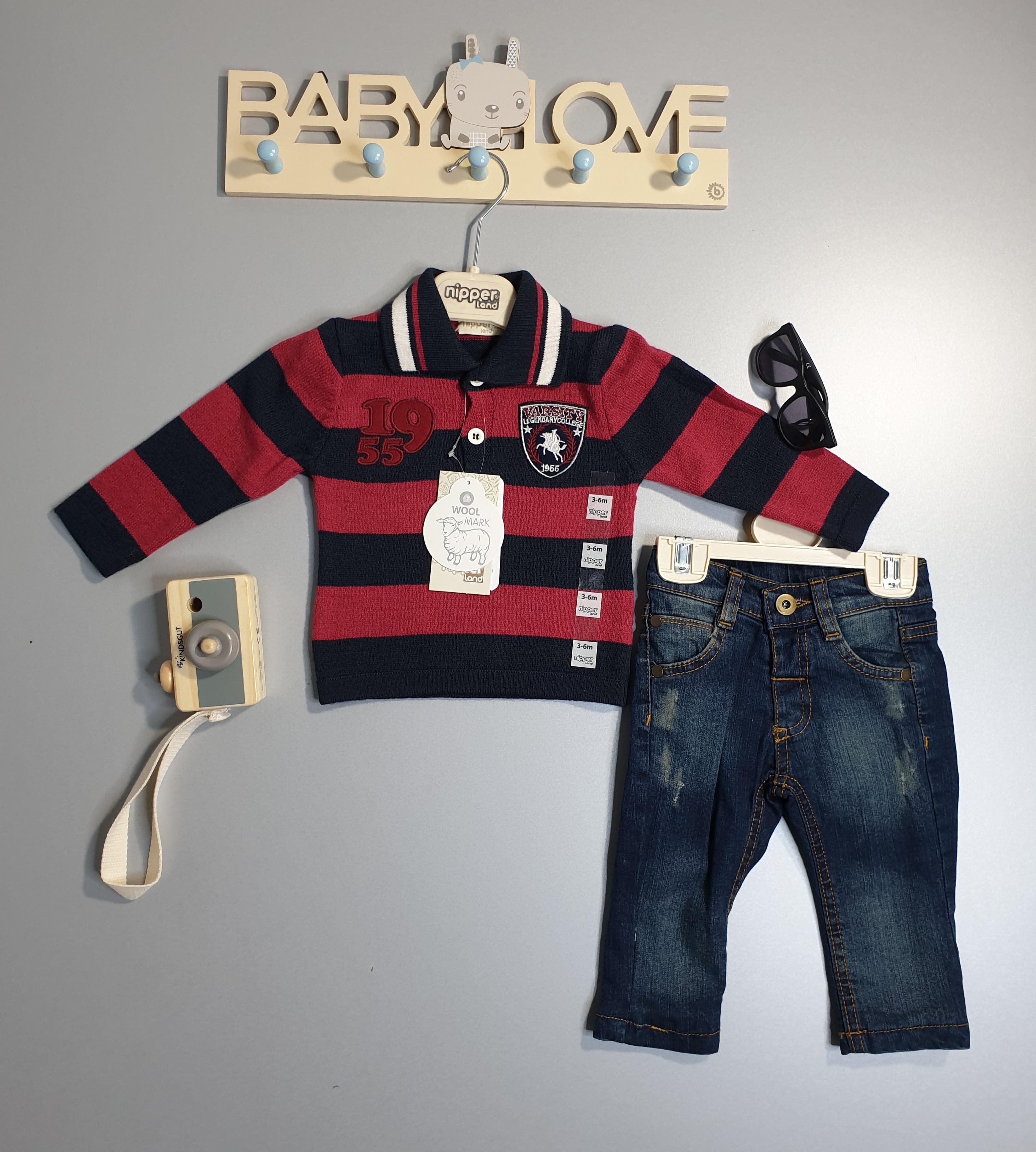 Nipperland Jeans und Pullover Set 2 tlg.-1988.