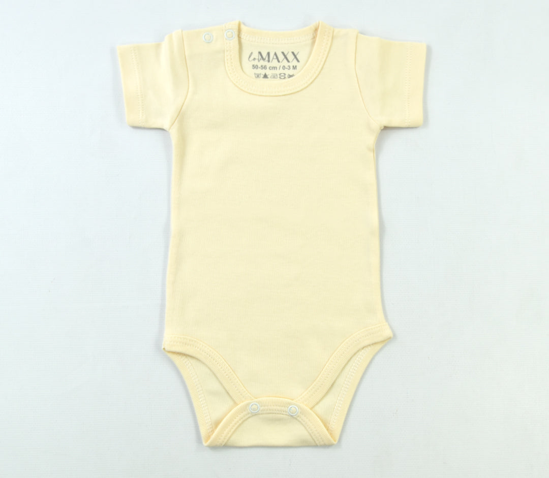 Body bébé manches courtes-jaune-0-18 M-2002
