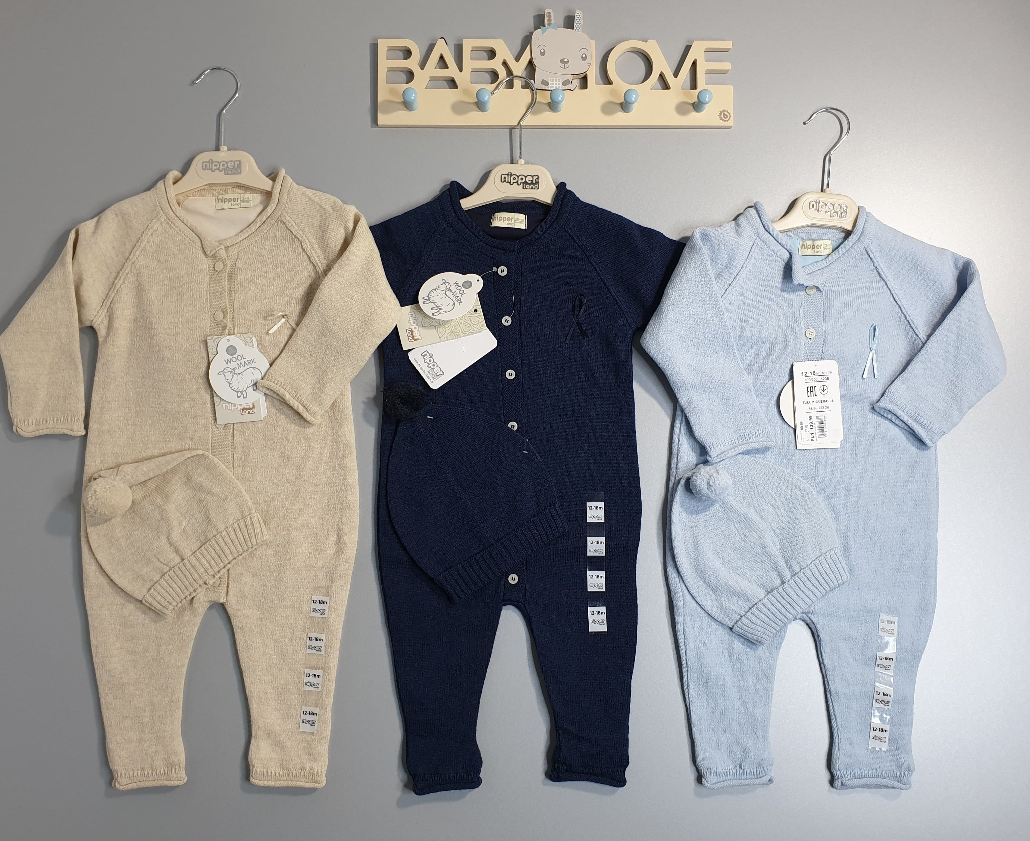 Nipper- Baby Strick-Overall mit Mütze-6235 muffinandco.