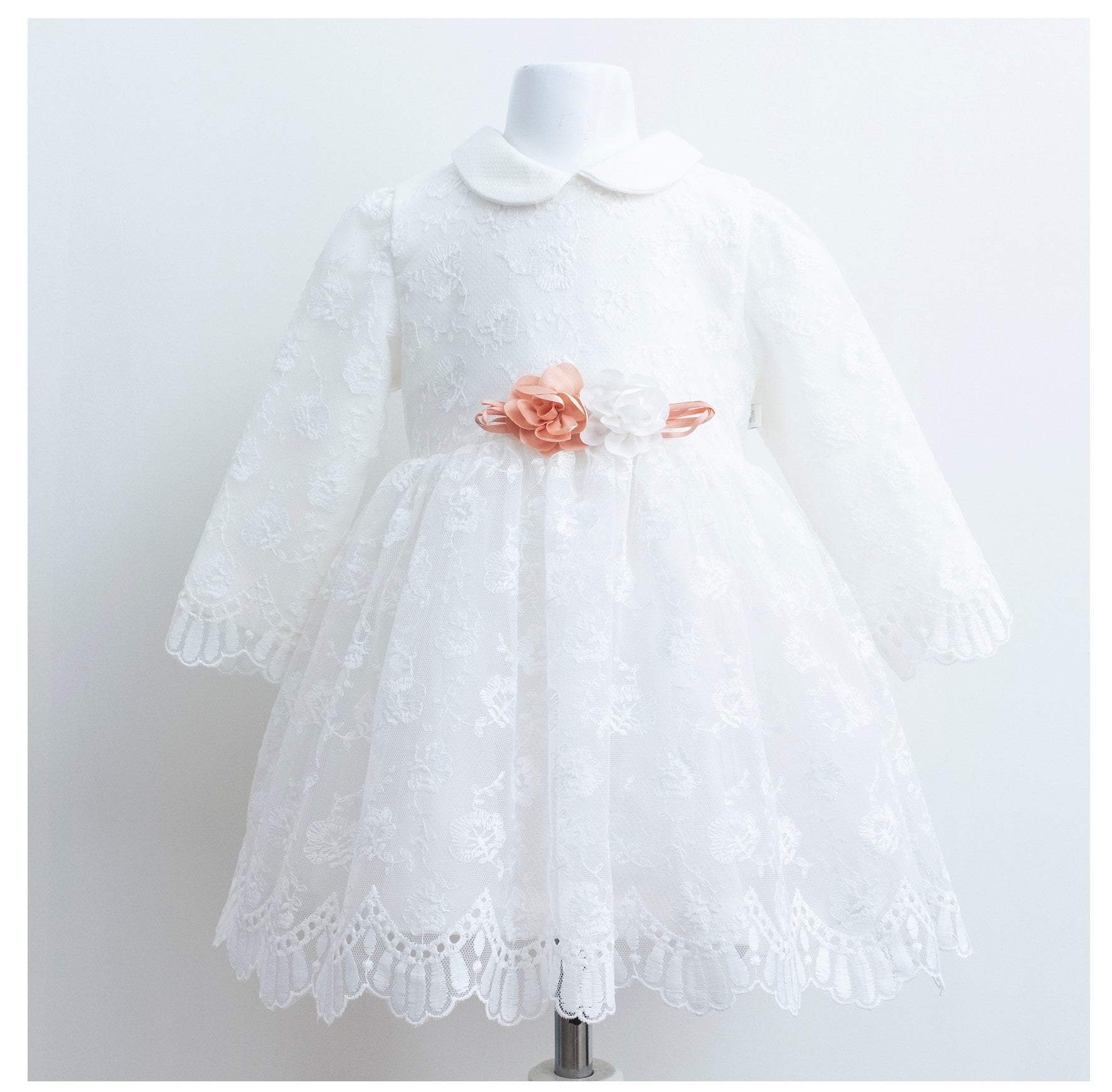 Taufkleid für Baby Mädchen – Festliches Kleid mit Spitze (2918)