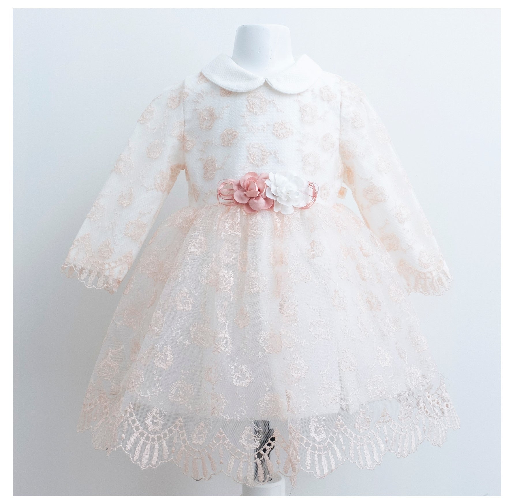 Taufkleid für Baby Mädchen – Festliches Kleid mit Spitze (2918)