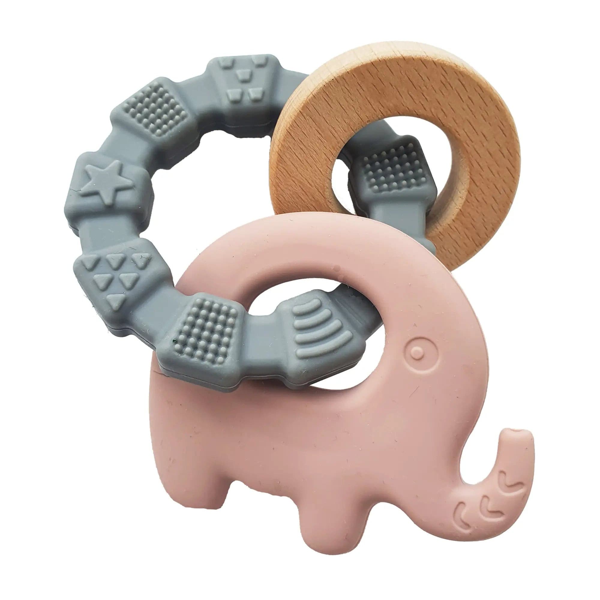 Baby Beißring Elefant blass lila - muffinandco