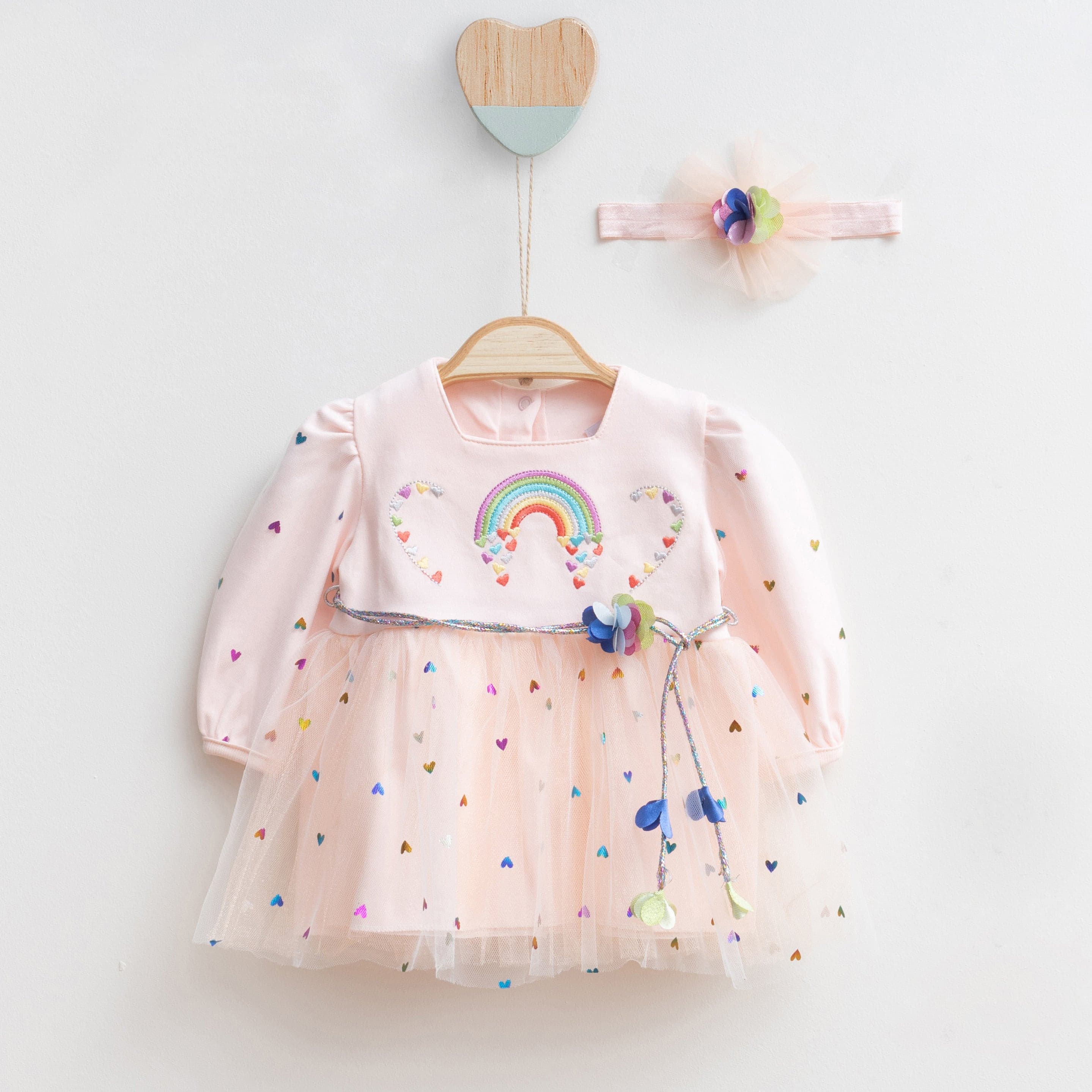 Sommerkleid Regenbogen mit Stirnband -3017mi | muffinandco