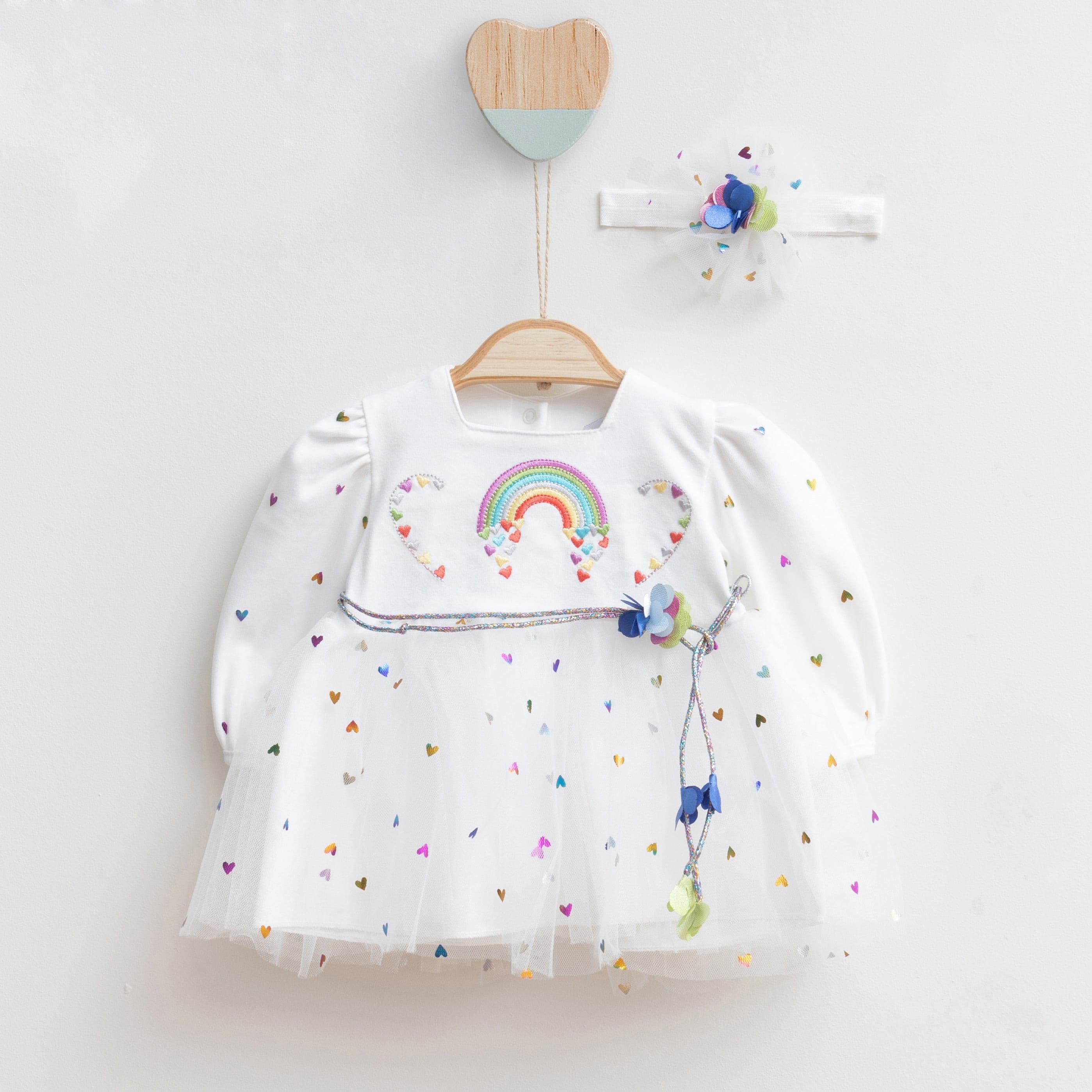 Sommerkleid Regenbogen mit Stirnband -3017mi | muffinandco