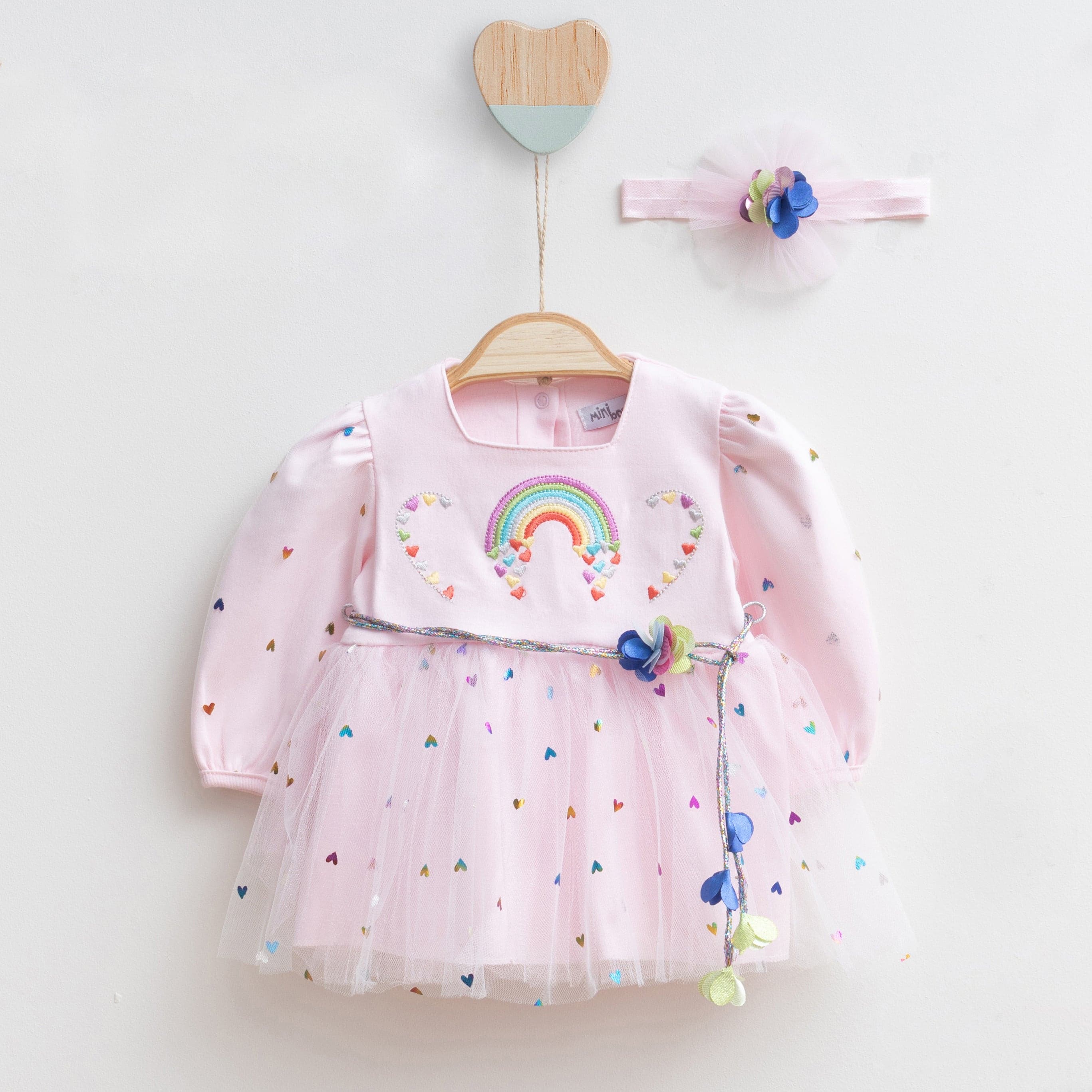 Sommerkleid Regenbogen mit Stirnband -3017mi | muffinandco
