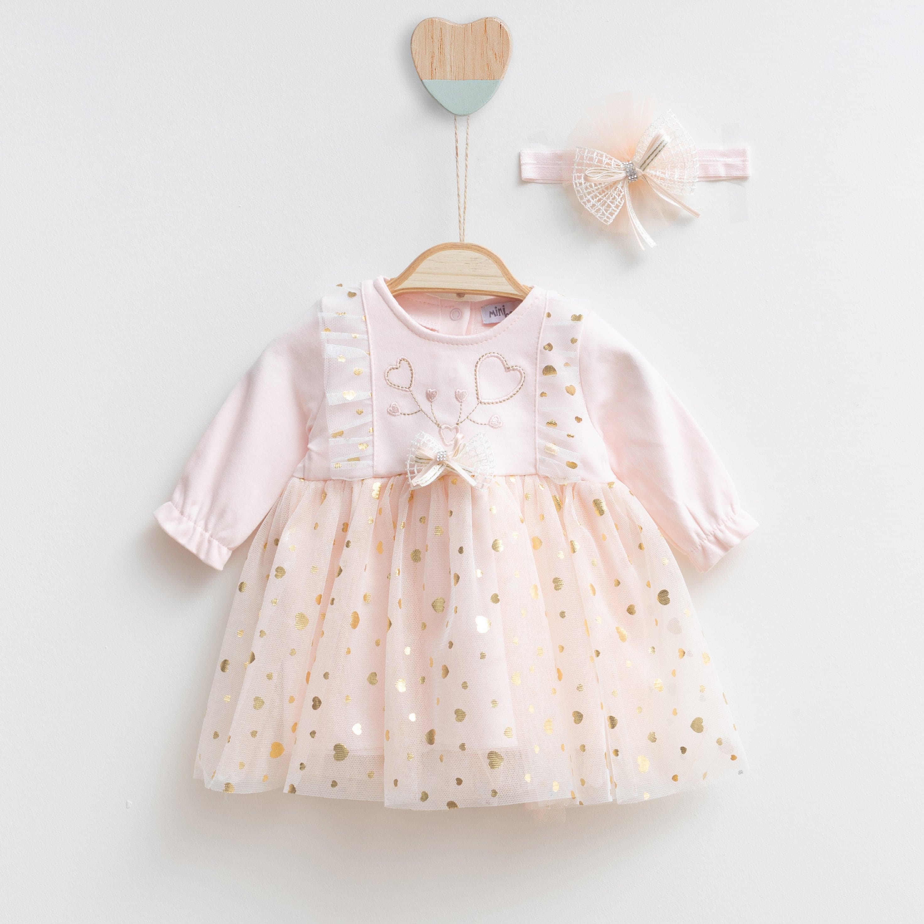 Kleid "Love" mit Herzen Motiv und Stirnband -3018 | muffinandco