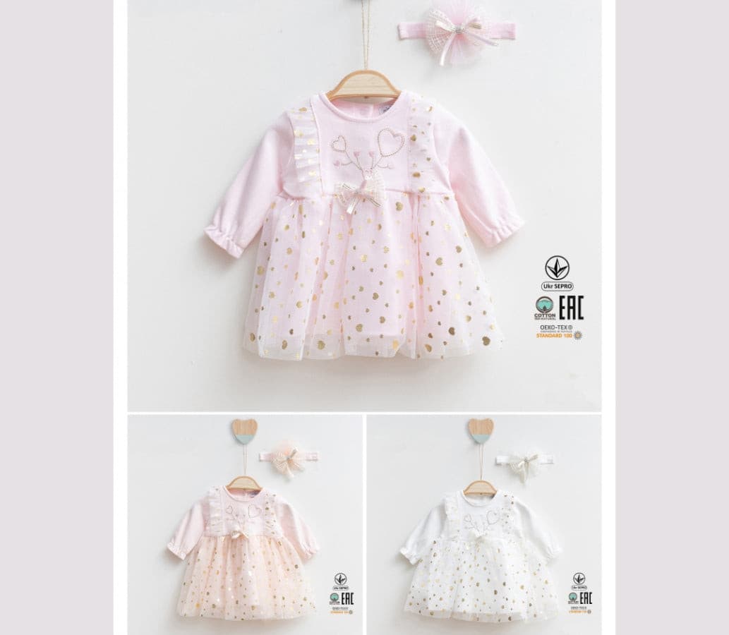Kleid "Love" mit Herzen Motiv und Stirnband -3018 | muffinandco