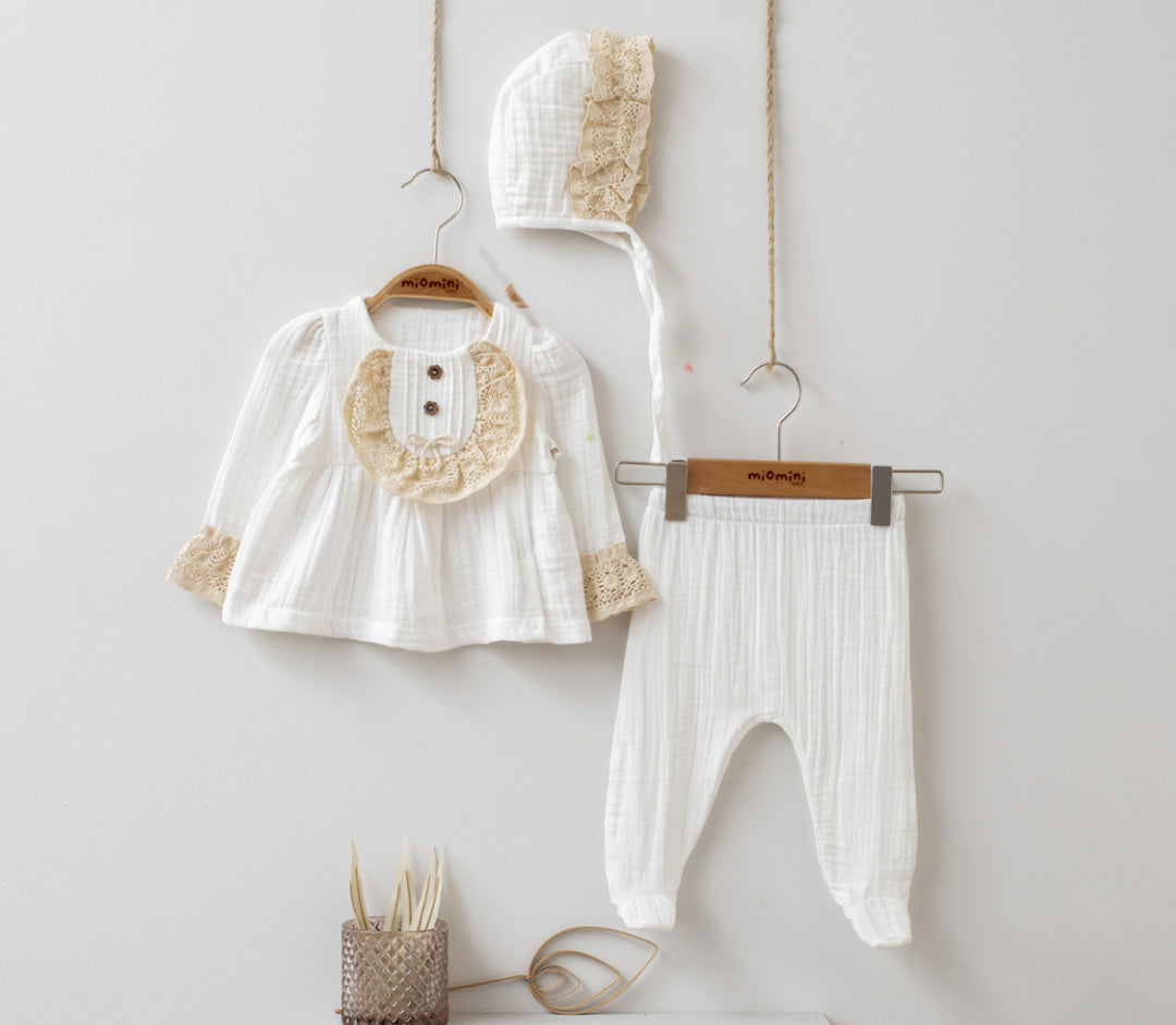 Newborn muslin set 3 pieces. 0-3 month - 3647