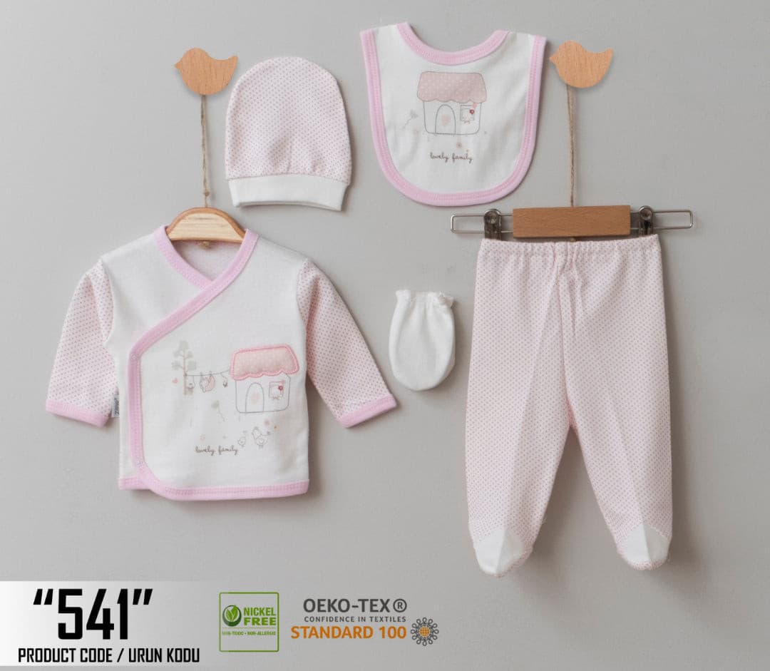 Neugeborenen Set 5 Tlg Mädchen 'Haus'-541