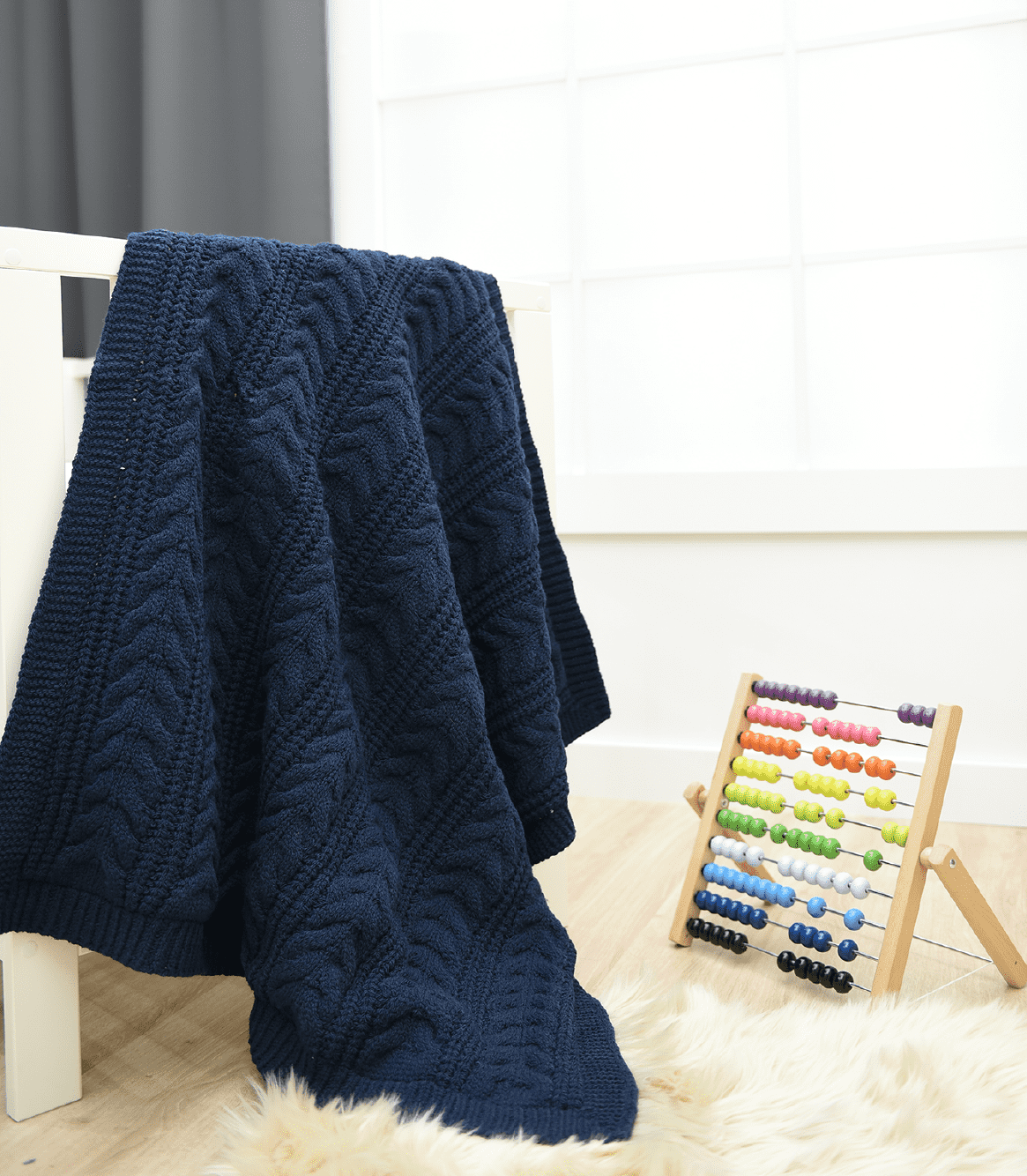 Nipperland Strick Babydecke Knit  - et -85x100cm-6504.