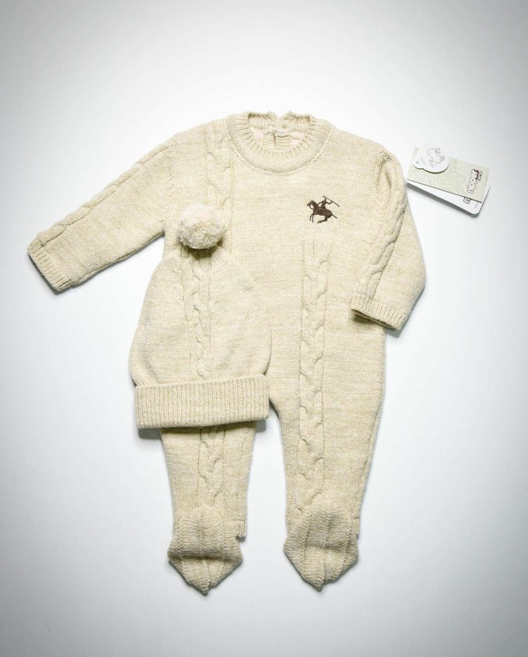 Nipper-Strickoverall mit Mütze-Beige muffinandco.