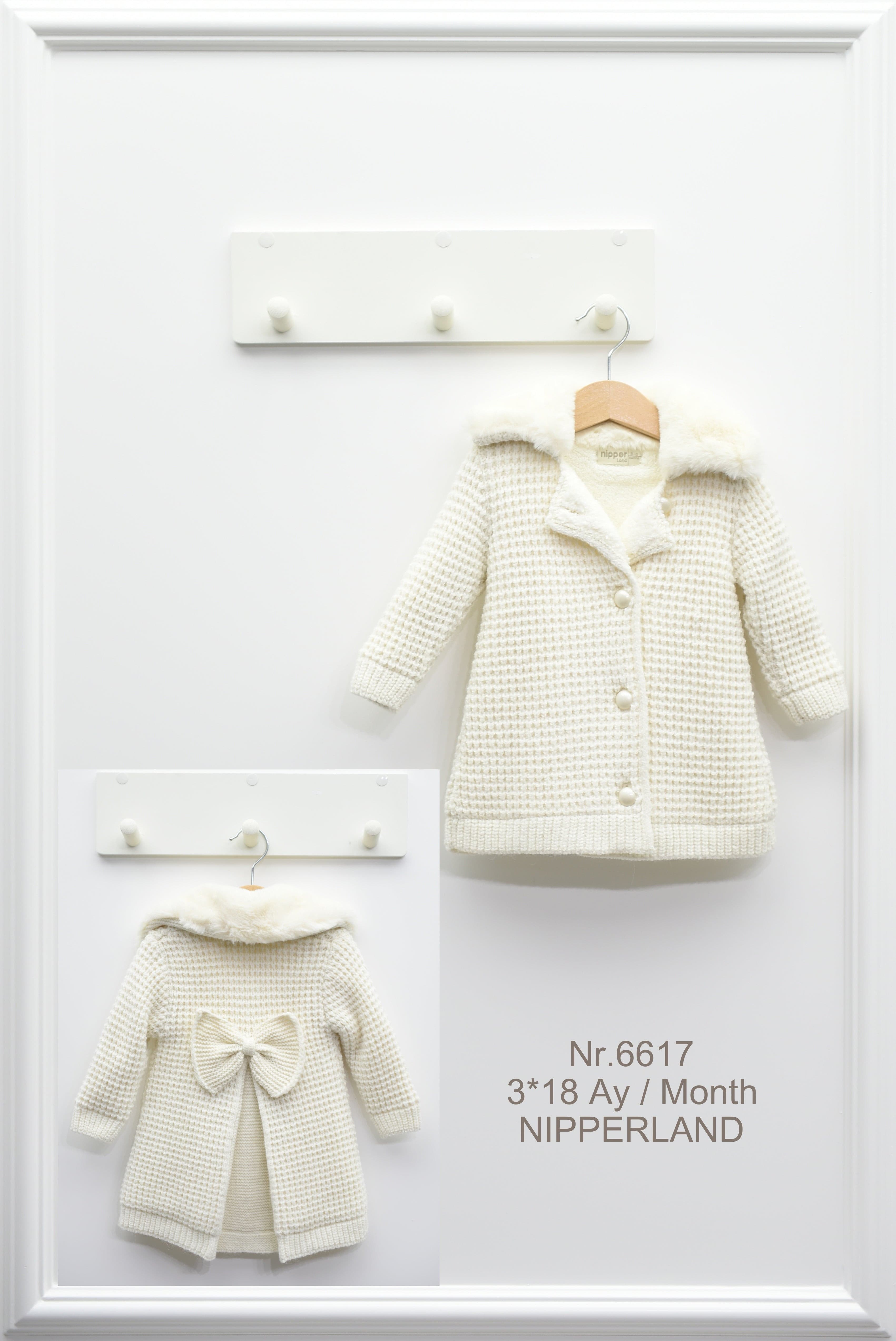 Nipperland Strickjacke mit Plüschkragen -6617 | muffin&co