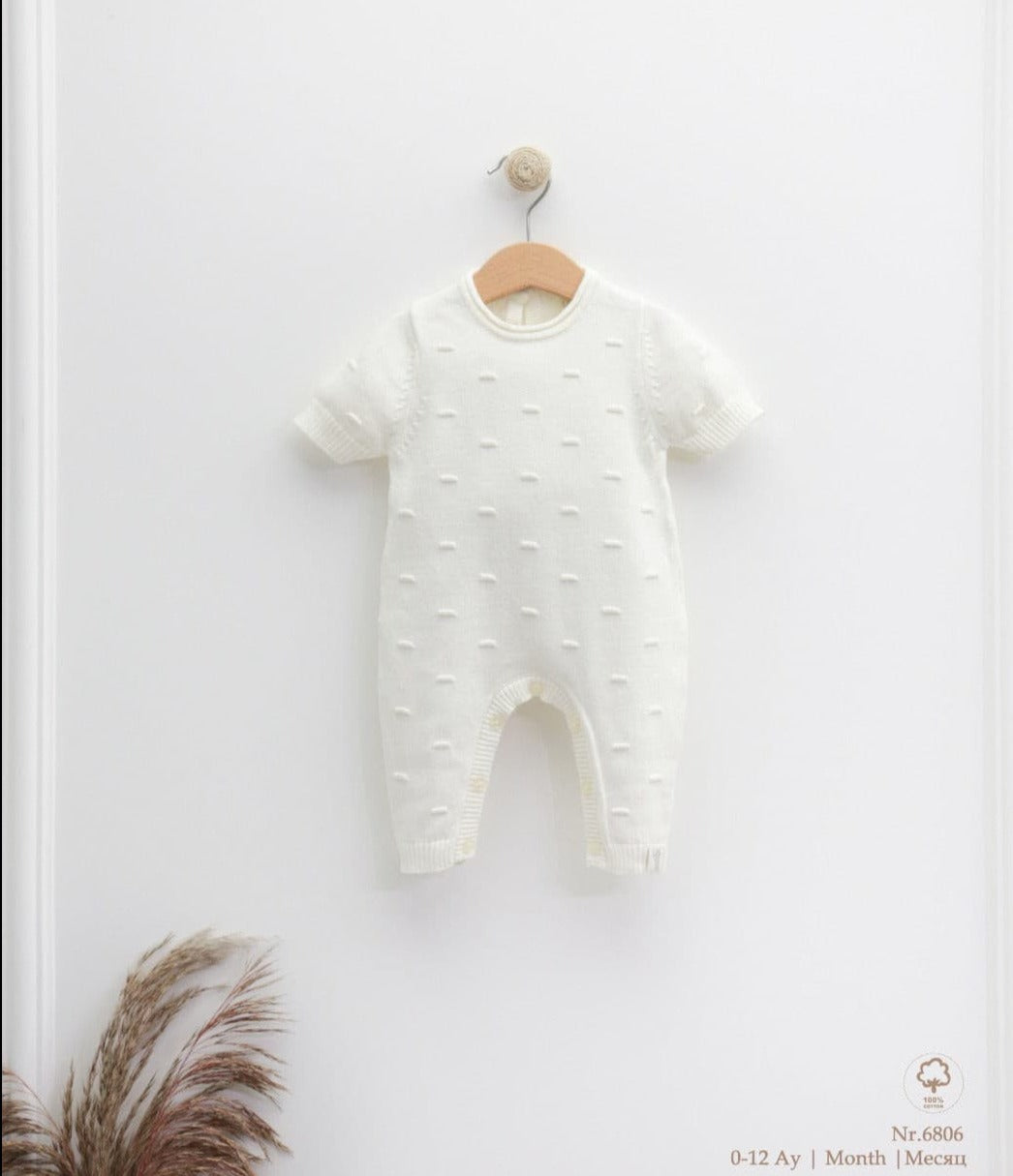 Nipperland Strick Overall-Bio-Baumwolle-Creme-6806