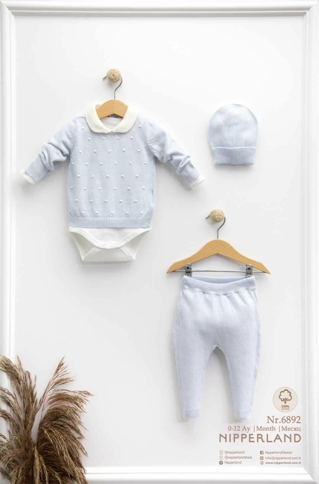 Nipperland-4 Tlg Baby Set in Hellblau-6892 muffinandco.