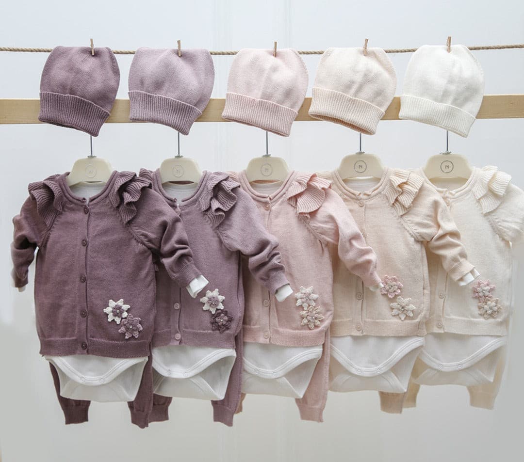 Nipperland-4 Tlg Baby Set in verschiedenen Farben-6922 muffinandco.