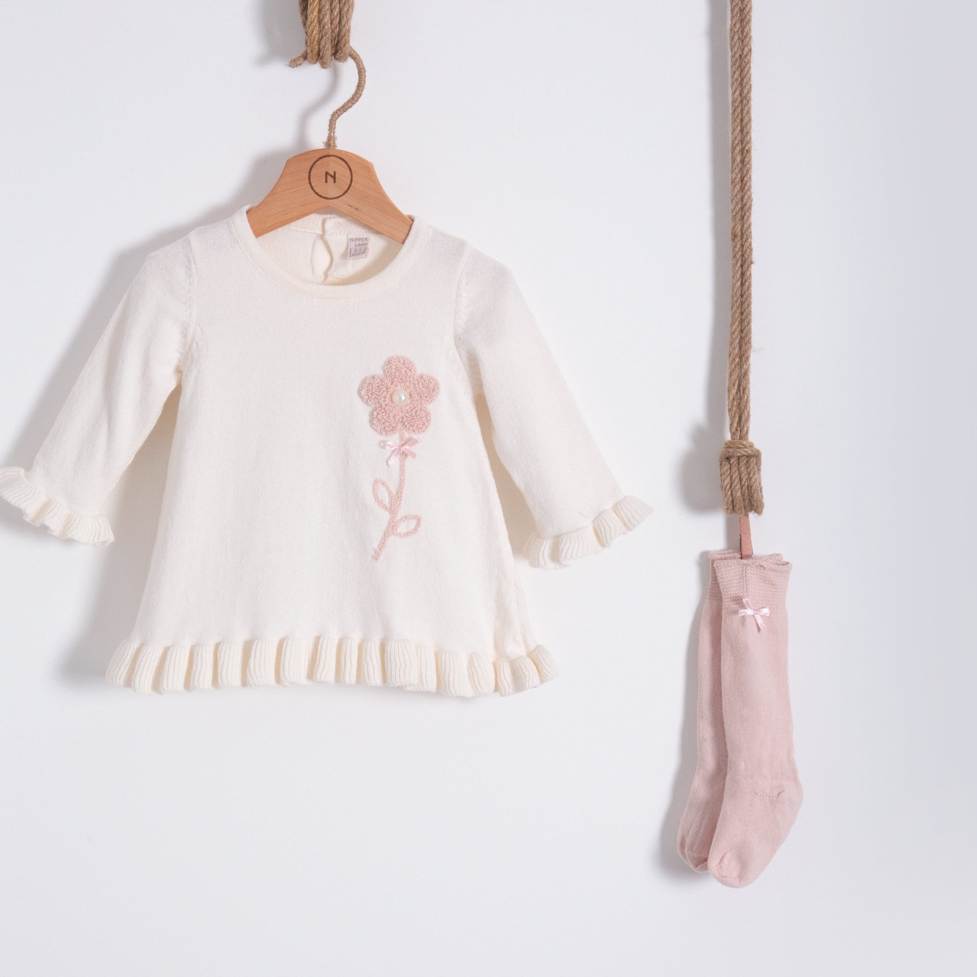 Strickkleid mit Kniestrümpfen 2 Tlg. Set Nipperland -6931 | muffin&co