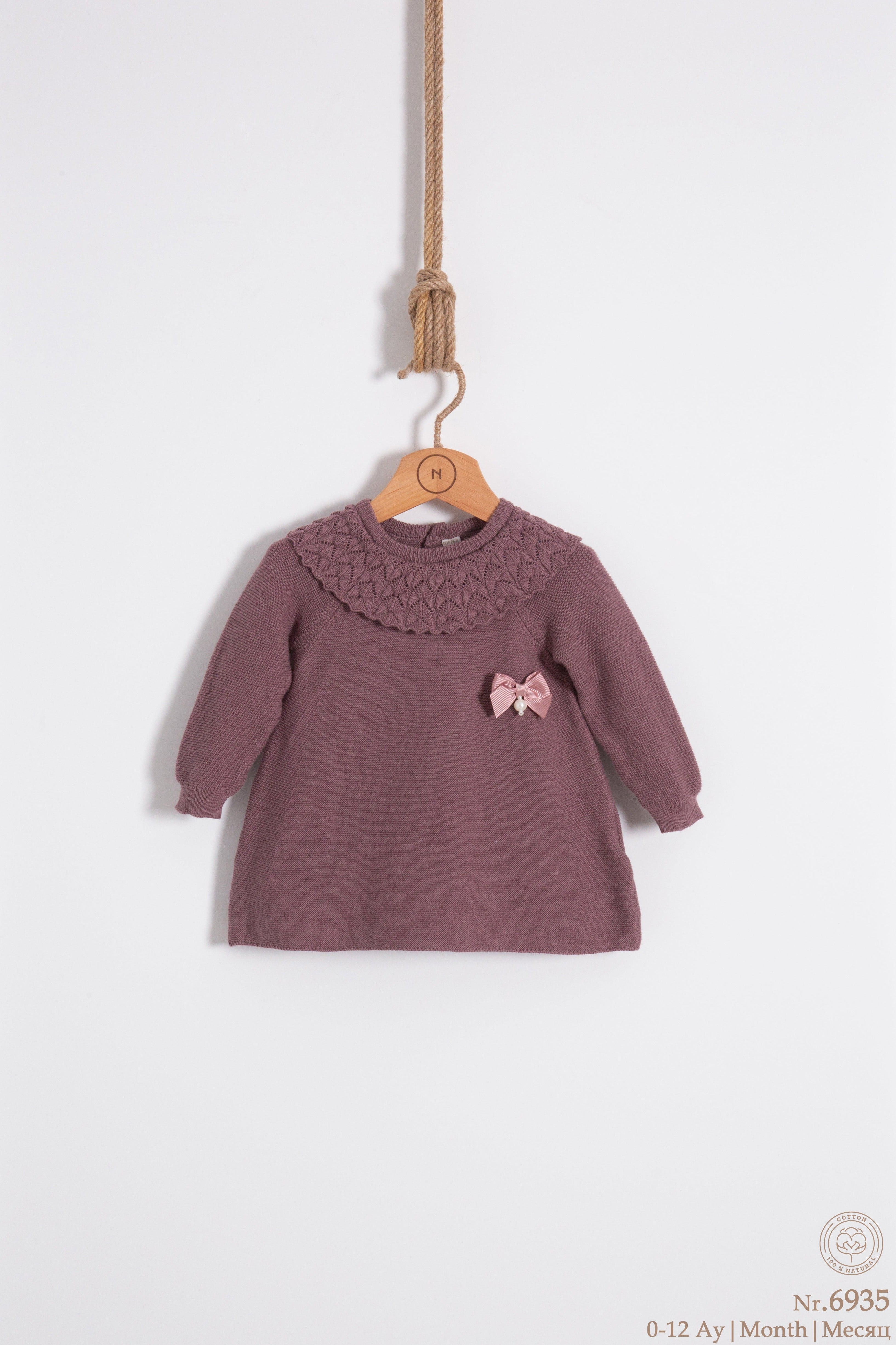 Nipperland Strickkleid mit Strickkragen in verschiedenen Farben-6935