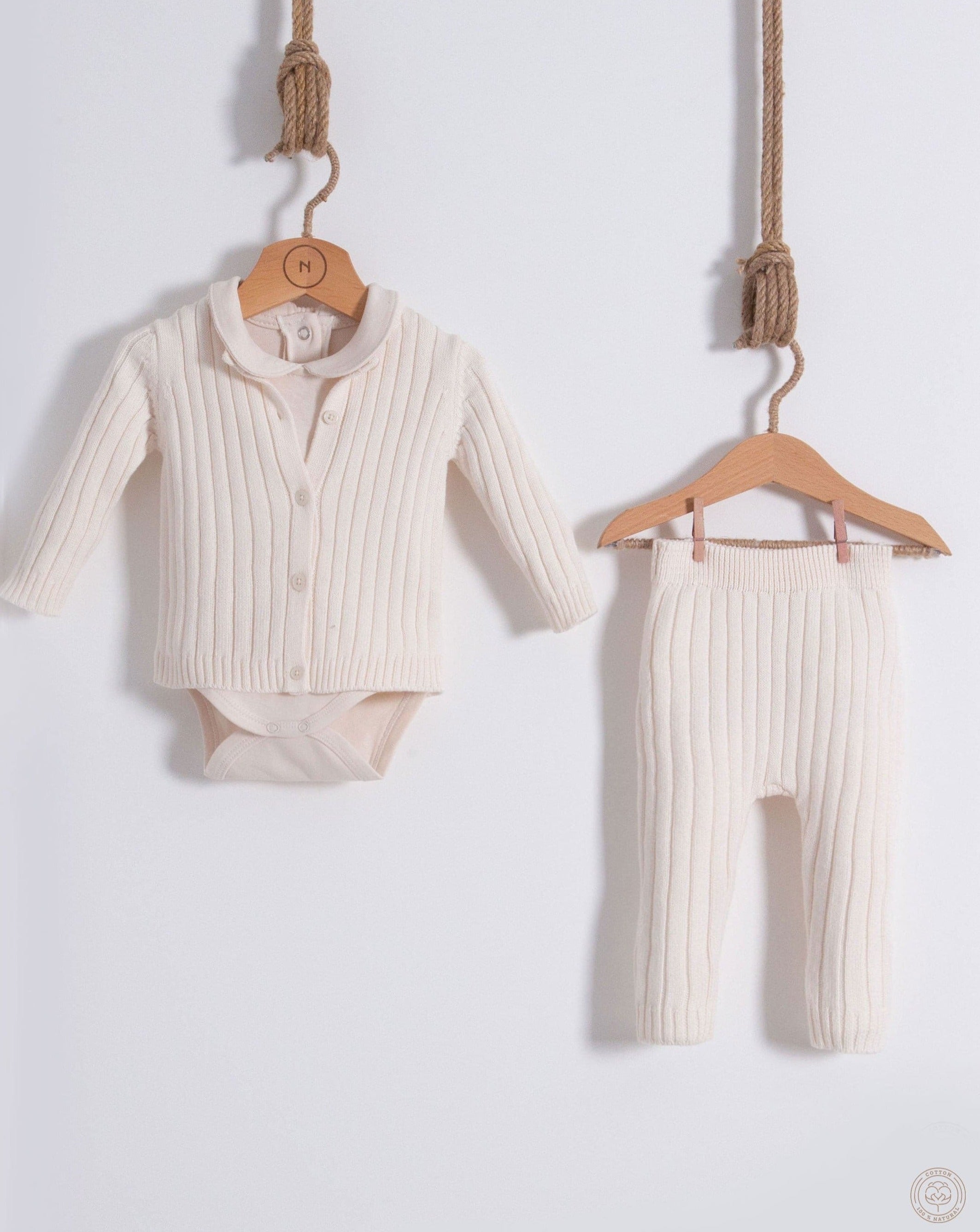 Nipperland 3Tlg. Set für Jungen - feiner Strick -6972 | muffin&co