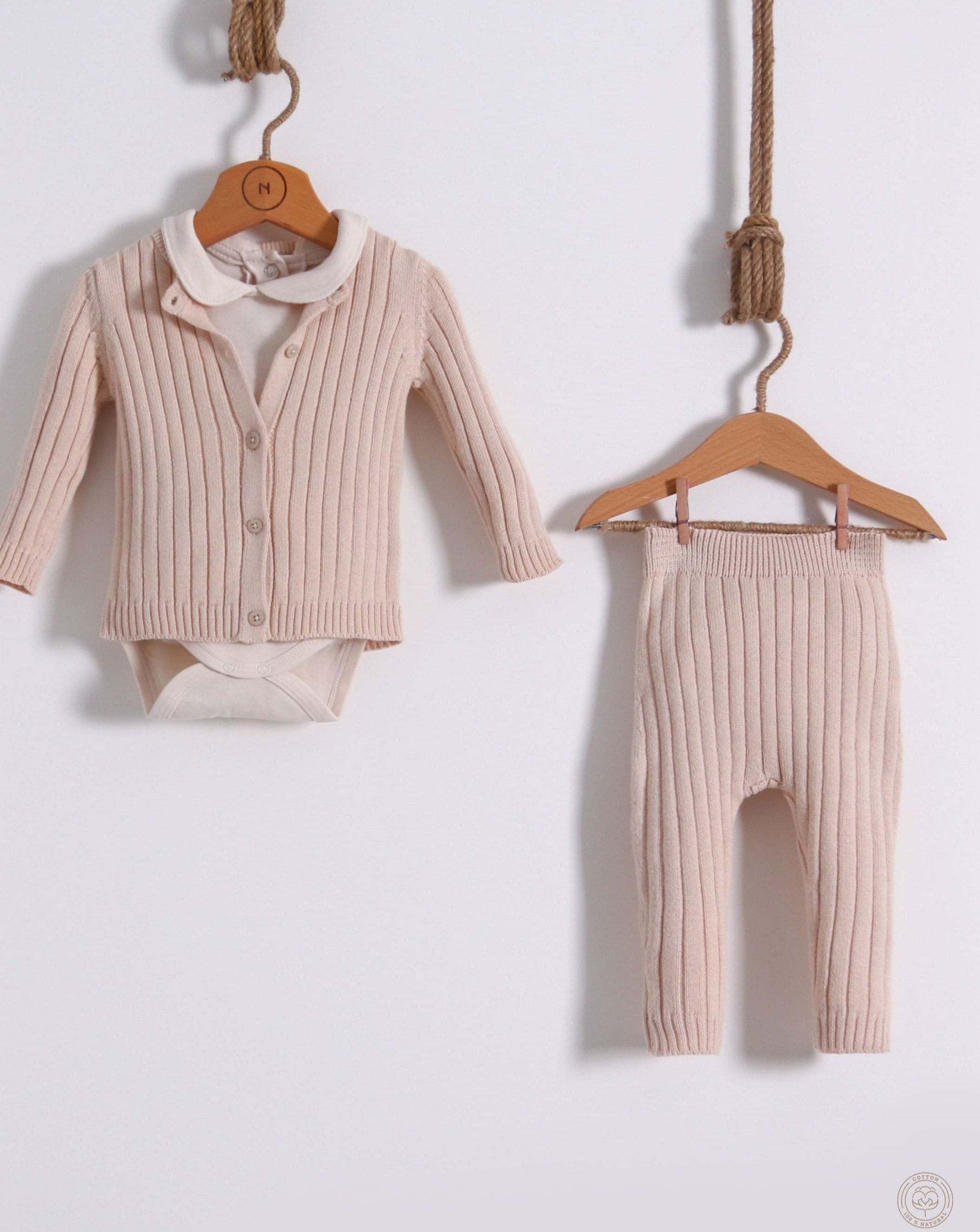Nipperland 3Tlg. Set für Jungen - feiner Strick -6972 | muffin&co