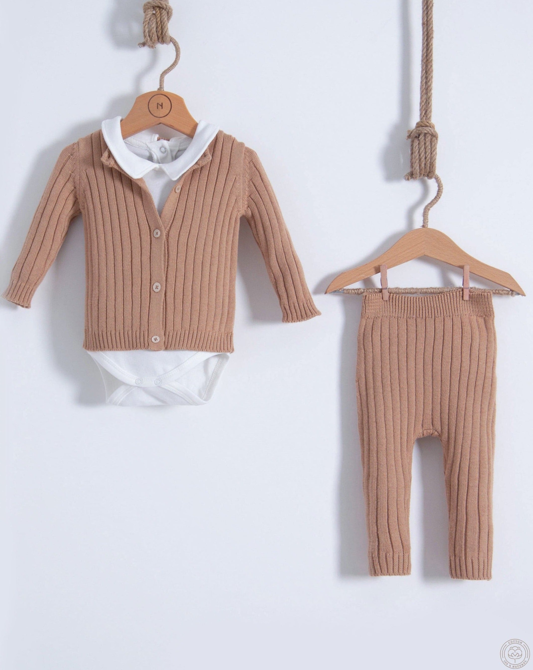 Nipperland 3Tlg. Set für Jungen - feiner Strick -6972 | muffin&co