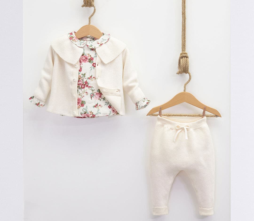 Nipperland Kombination 3Tlg. Set - Rosen -7001 | muffin&co