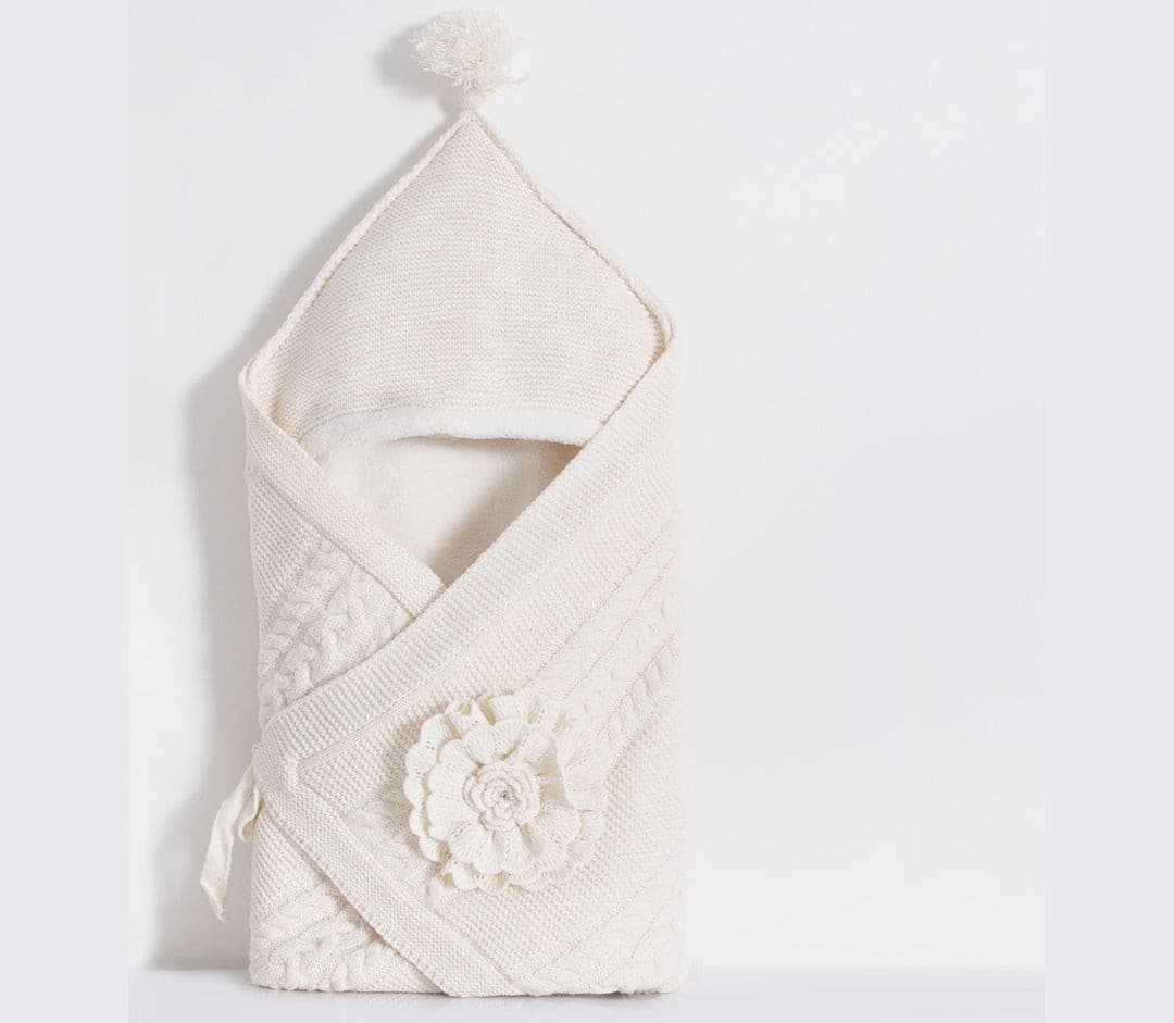 Nipperland Einschlagdecke mit Blumenmotiv - 0-12 Monate -7028
