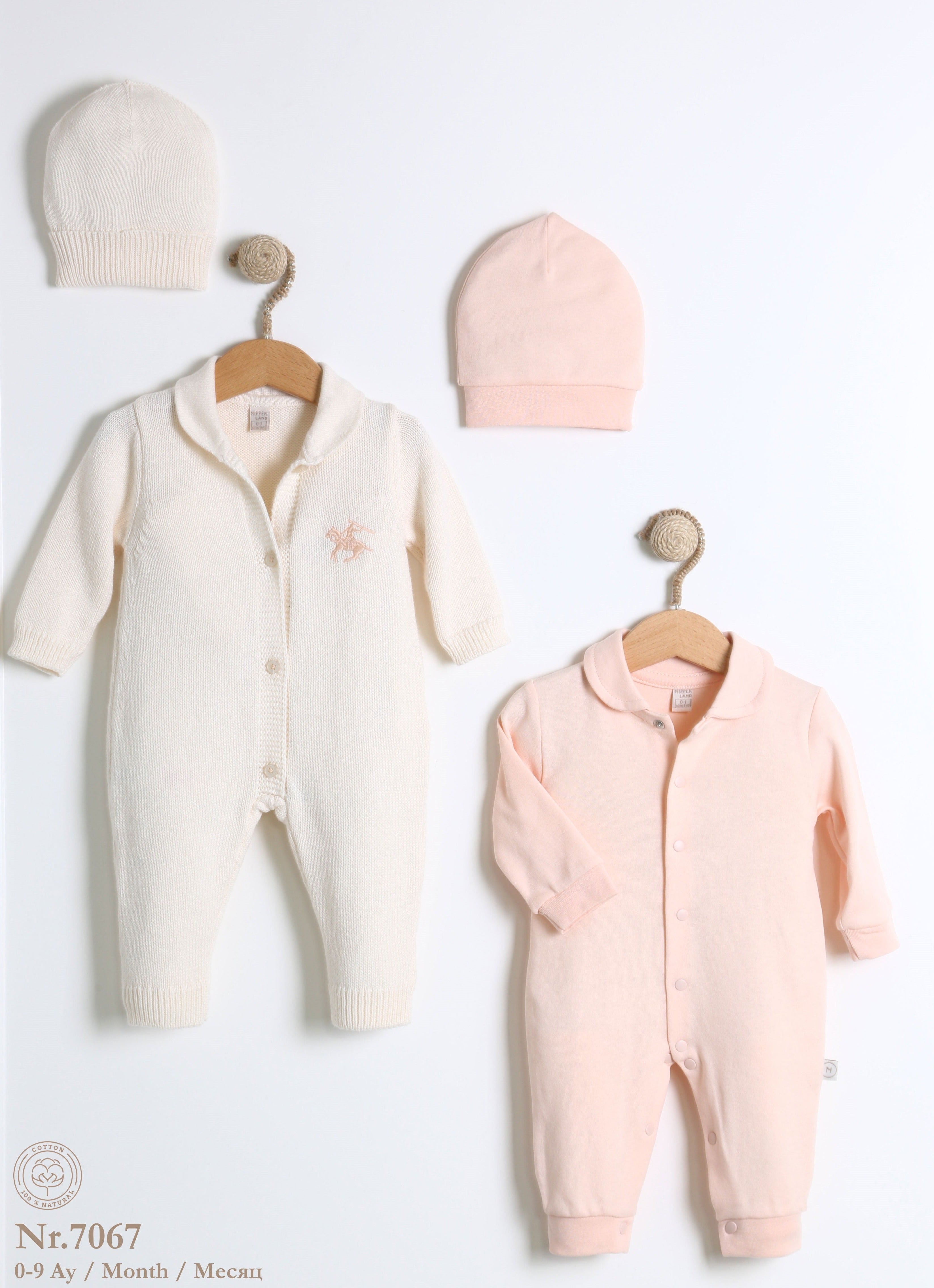 Nipperland 4 pieces. Set made of pure organic cotton for boys or girls - 7067