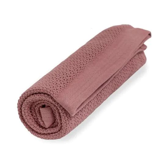 Decke Soft Grid ORGANIC, Altrosa | muffin&co