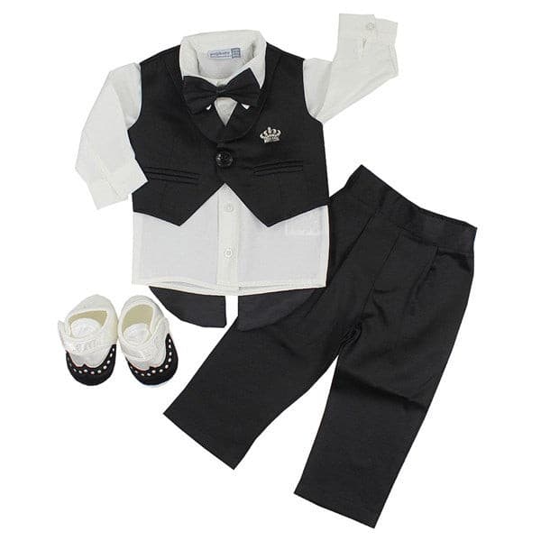 Pugi - Elegante Kombination 4 Tlg. Set Jungen-0-3 Monat-2045
